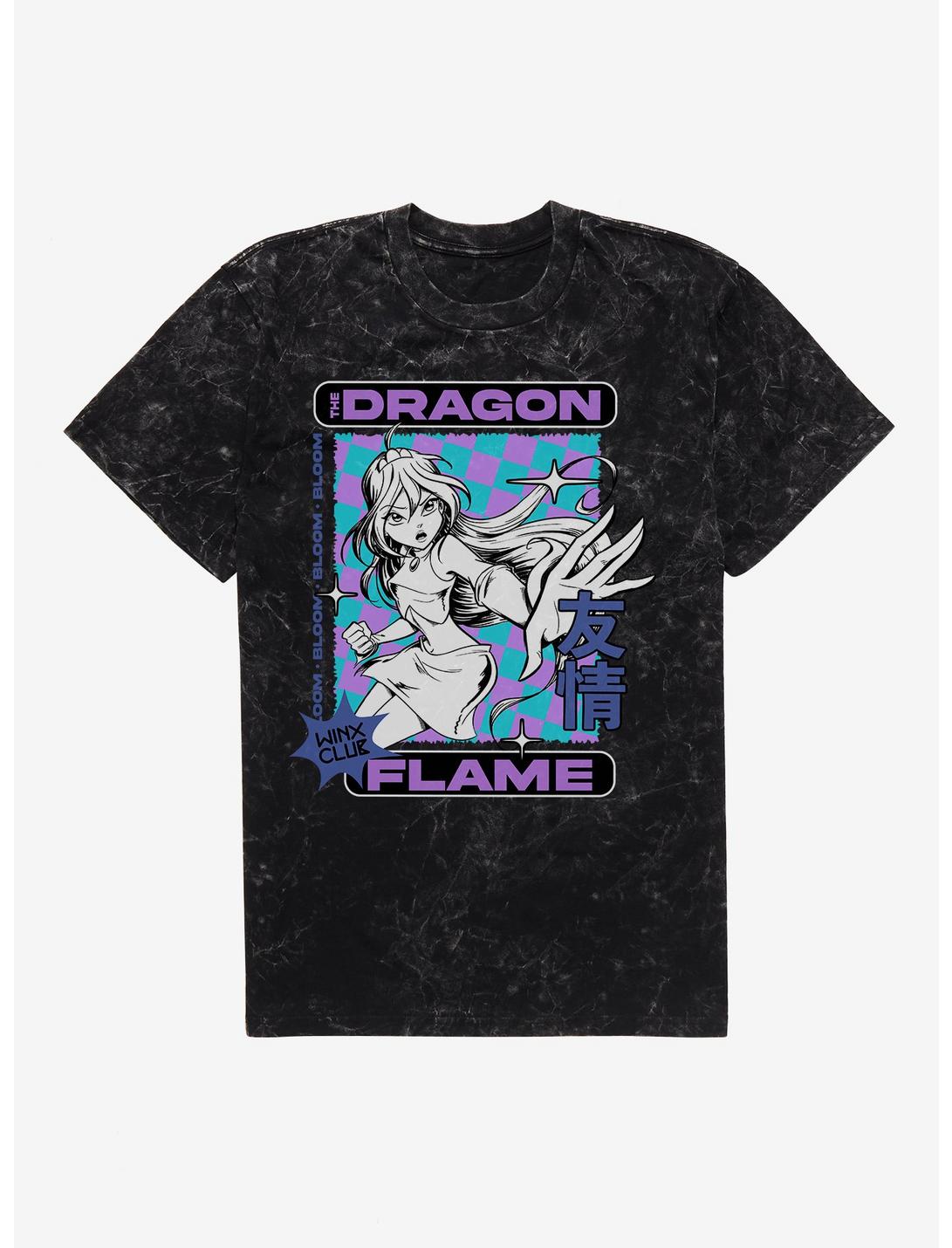 Winx Club Bloom The Dragon Flame Mineral Wash T-Shirt, BLACK MINERAL WASH, hi-res