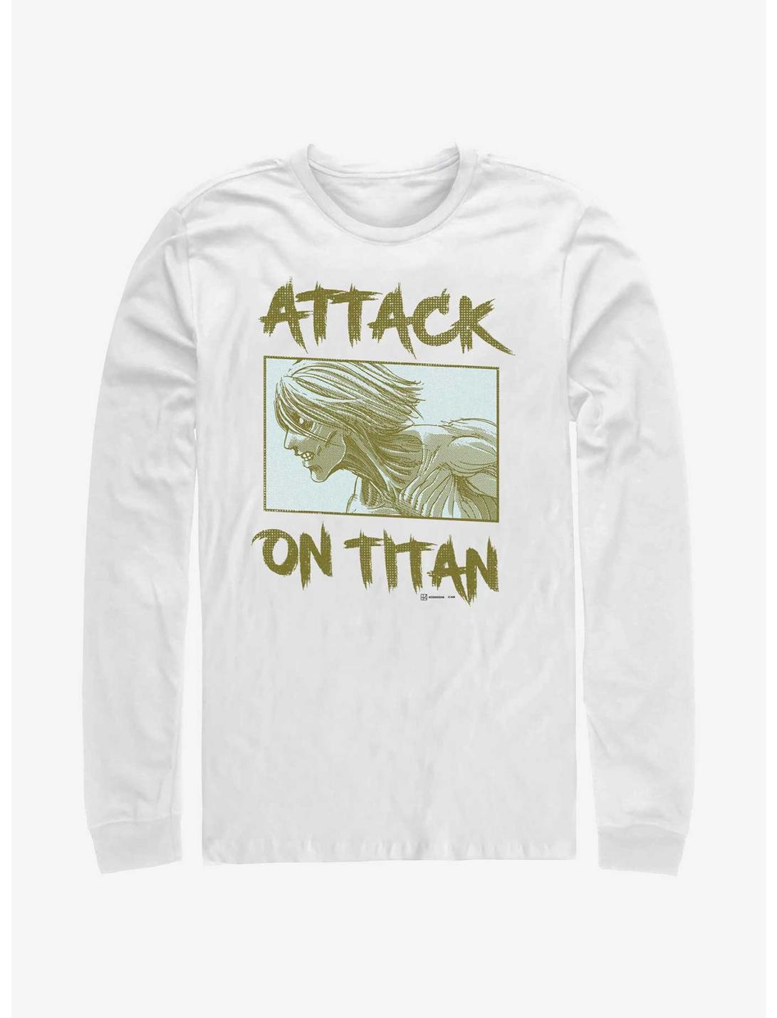 Attack On Titan Female Titan Panel Long-Sleeve T-Shirt, WHITE, hi-res