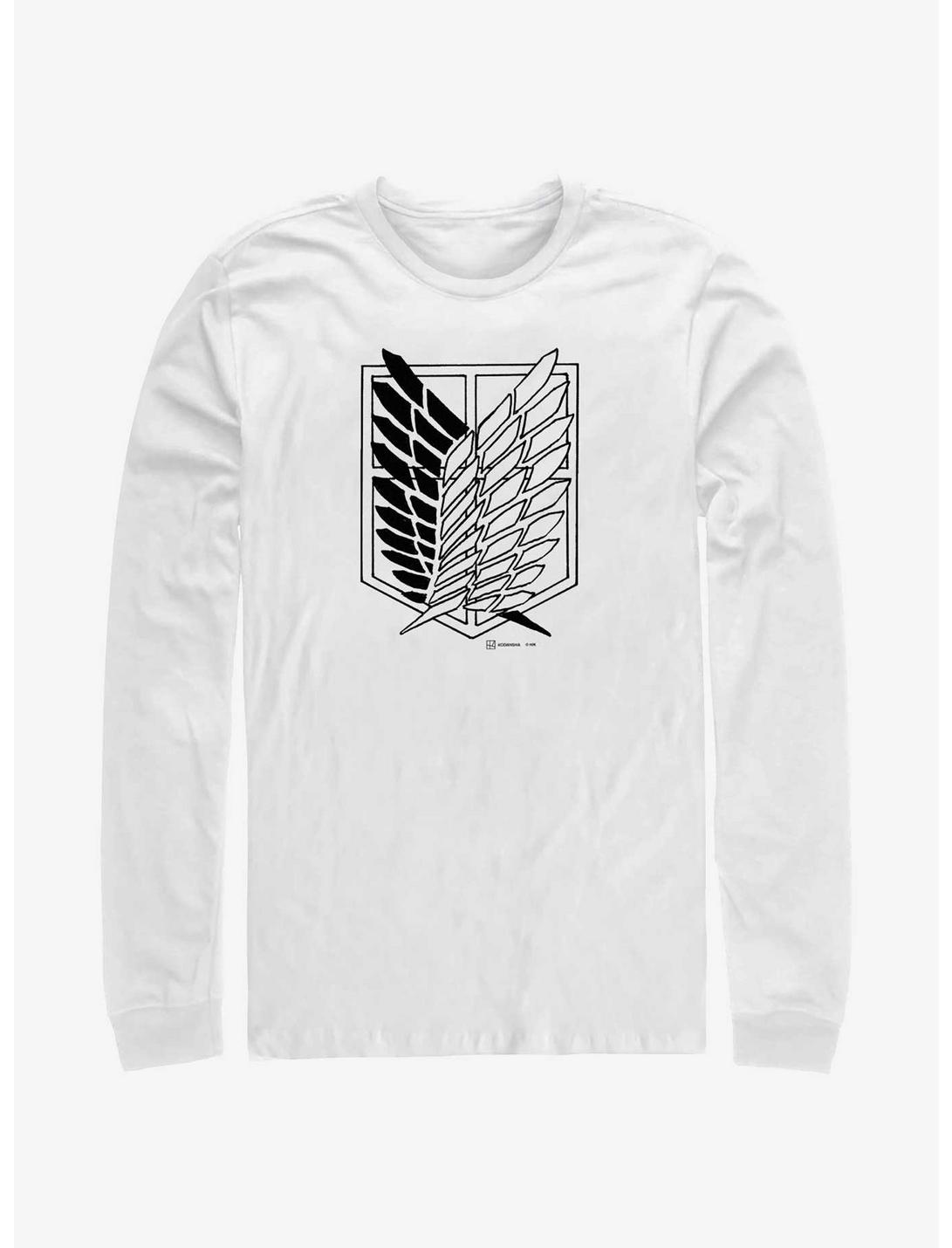 Attack On Titan Scout Regiment Long-Sleeve T-Shirt, WHITE, hi-res