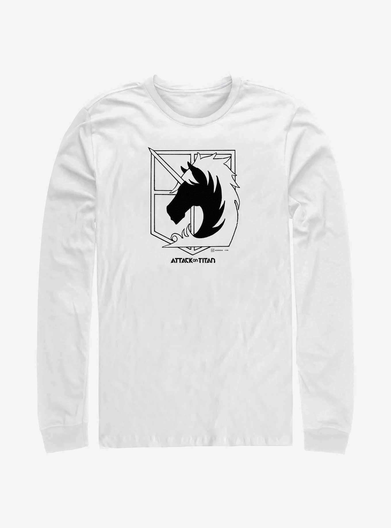 Attack On Titan Military Police Brigade Title Logo Long-Sleeve T-Shirt, , hi-res