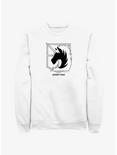 Attack On Titan Military Police Brigade Title Logo Sweatshirt, WHITE, hi-res