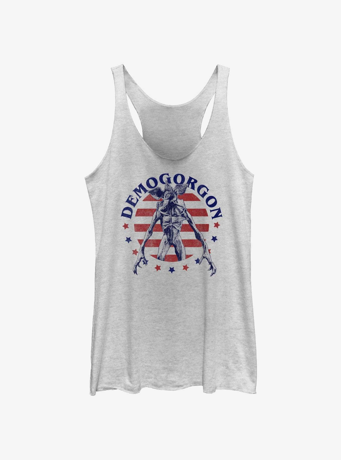 Stranger Things American Demogorgon Girls Tank, WHITE HTR, hi-res