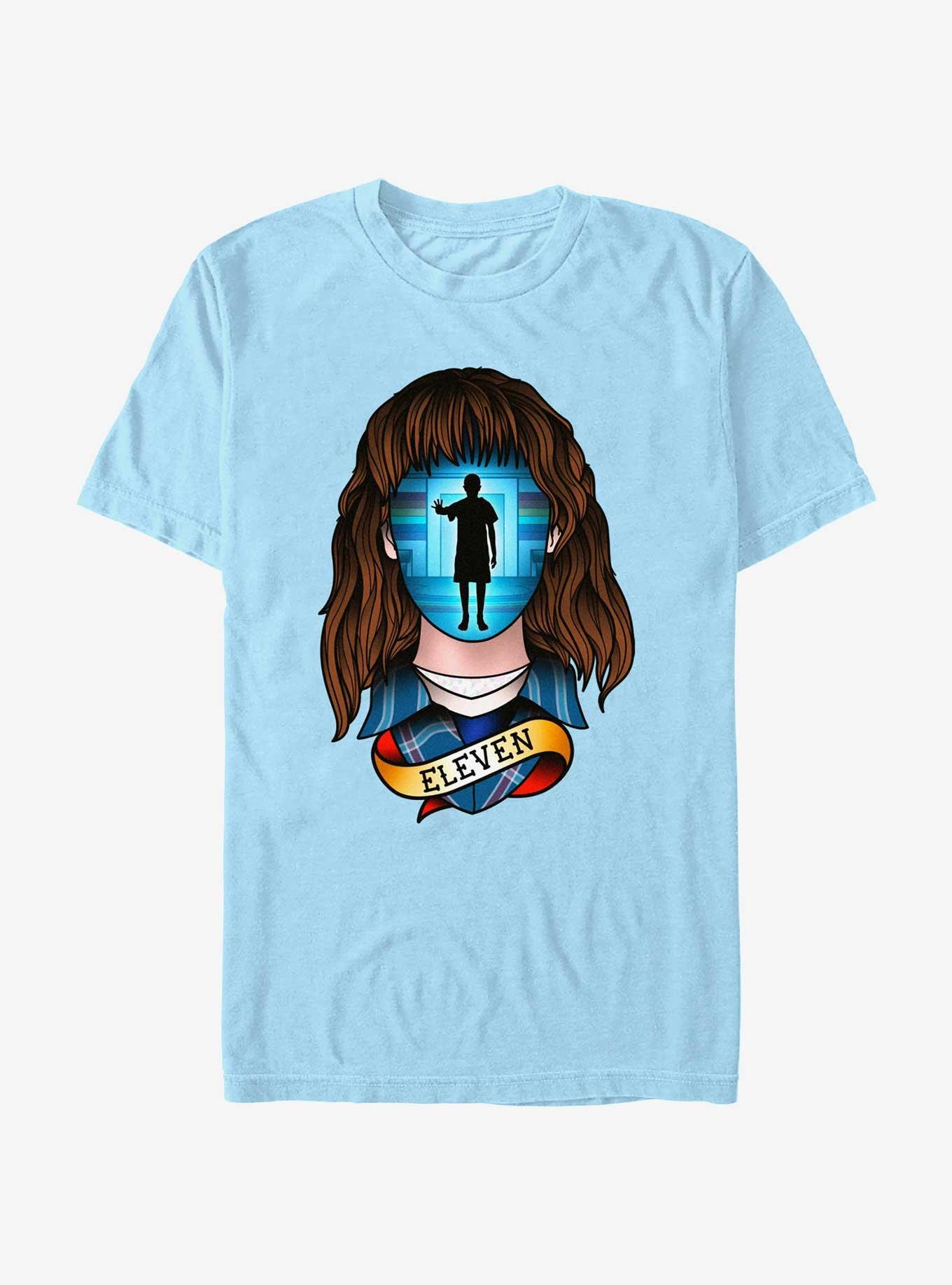 Stranger Things Tattoo Eleven T-Shirt, LT BLUE, hi-res