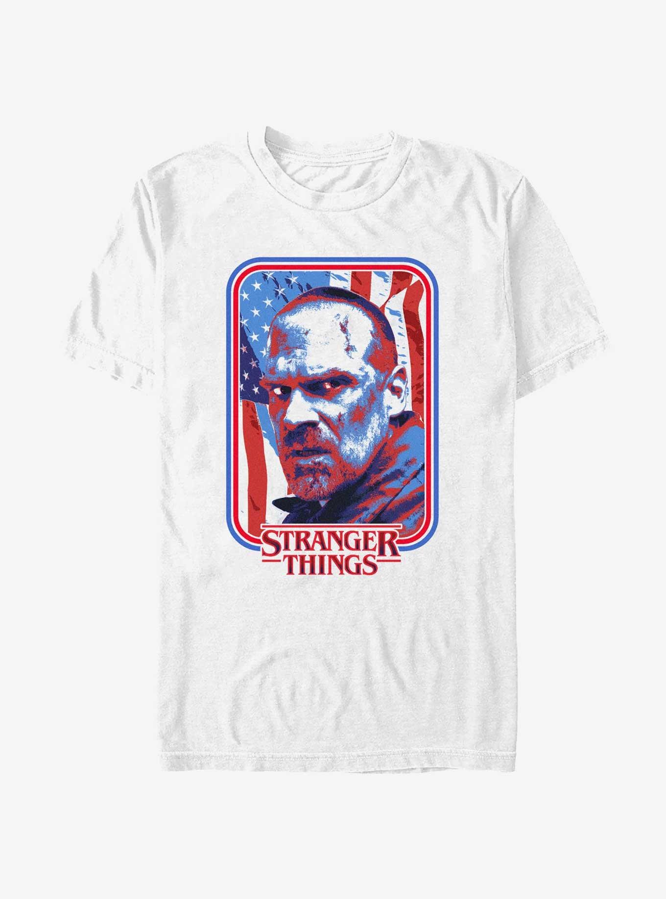 Stranger Things Hopper American In Russia T-Shirt, WHITE, hi-res