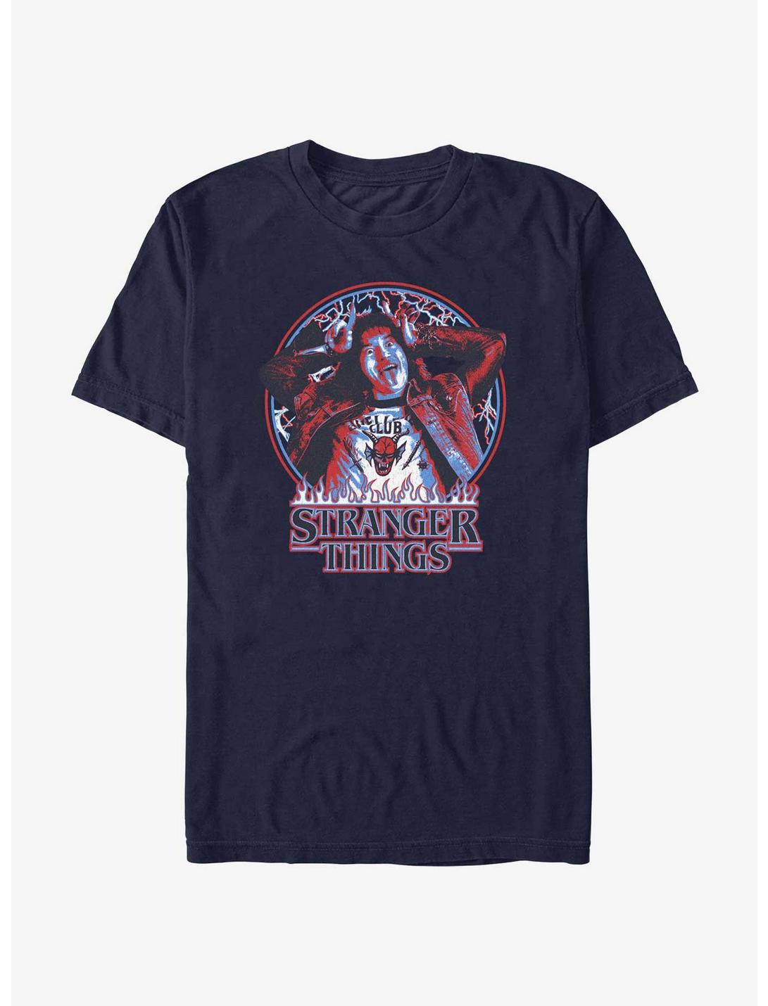 Stranger Things Eddie Munson Hellfire Allegiance T-Shirt, NAVY, hi-res