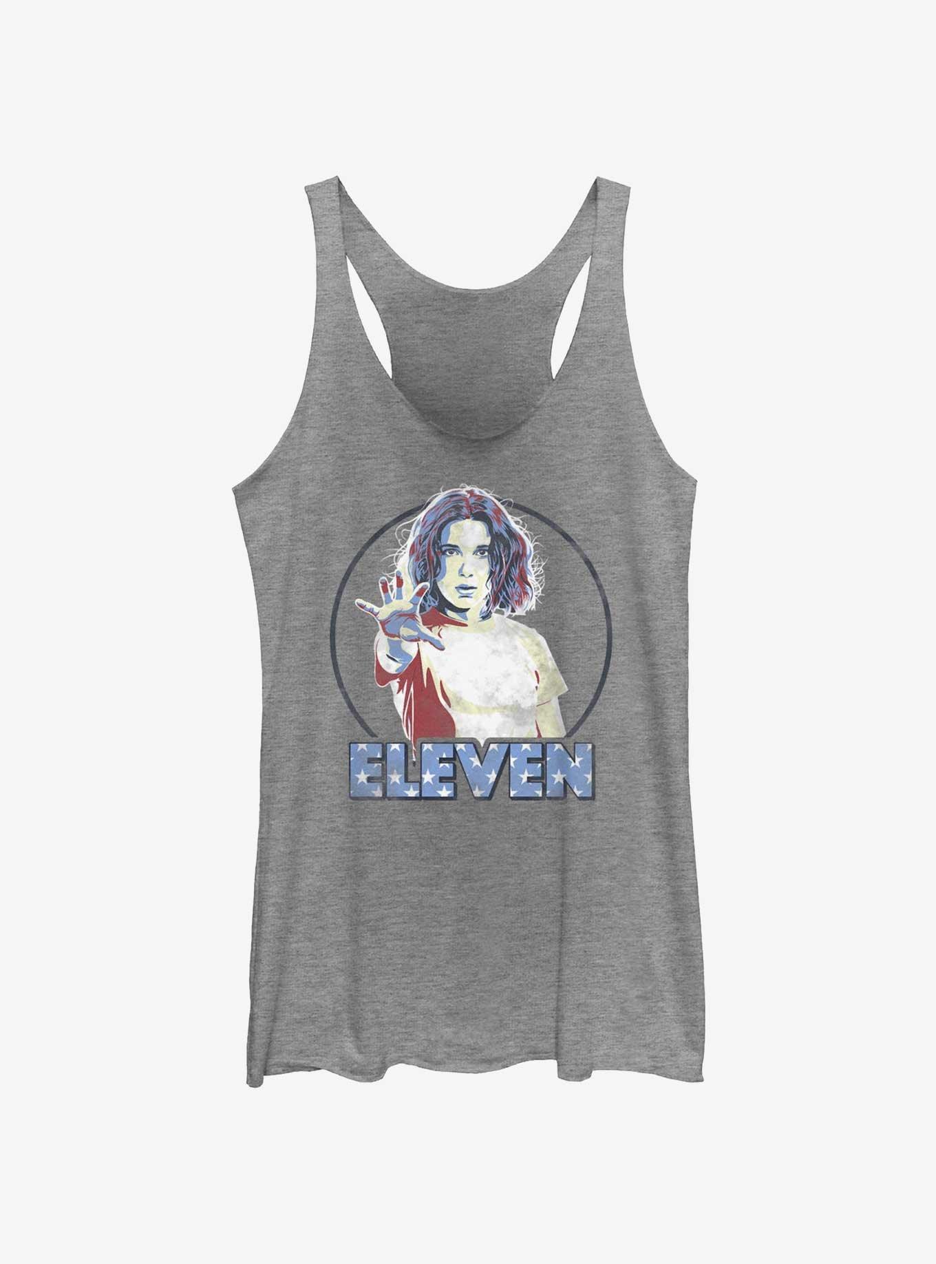 Stranger Things Tonal Eleven Girls Tank, GRAY HTR, hi-res