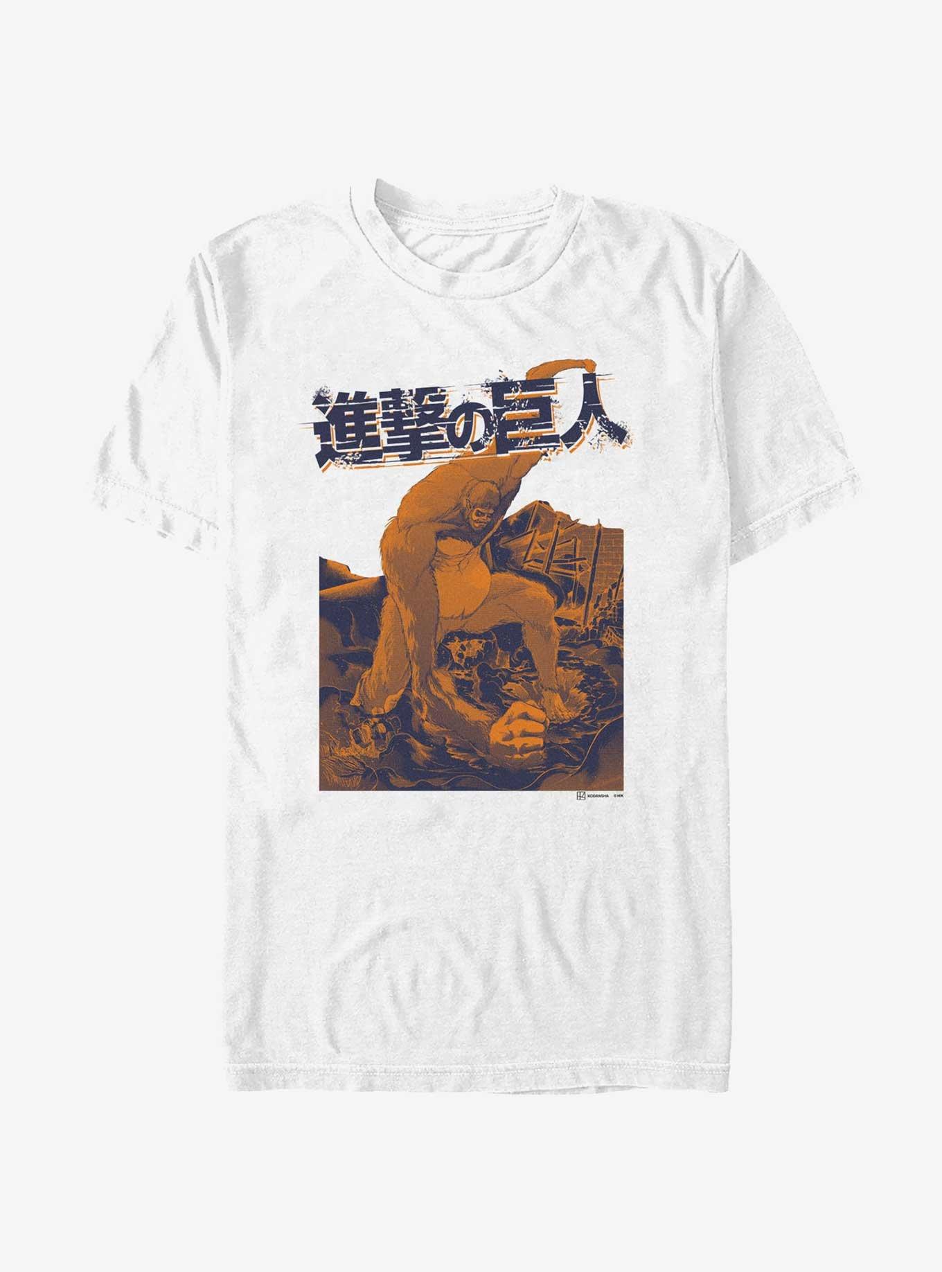 Attack On Titan Beast Titan T-Shirt, WHITE, hi-res