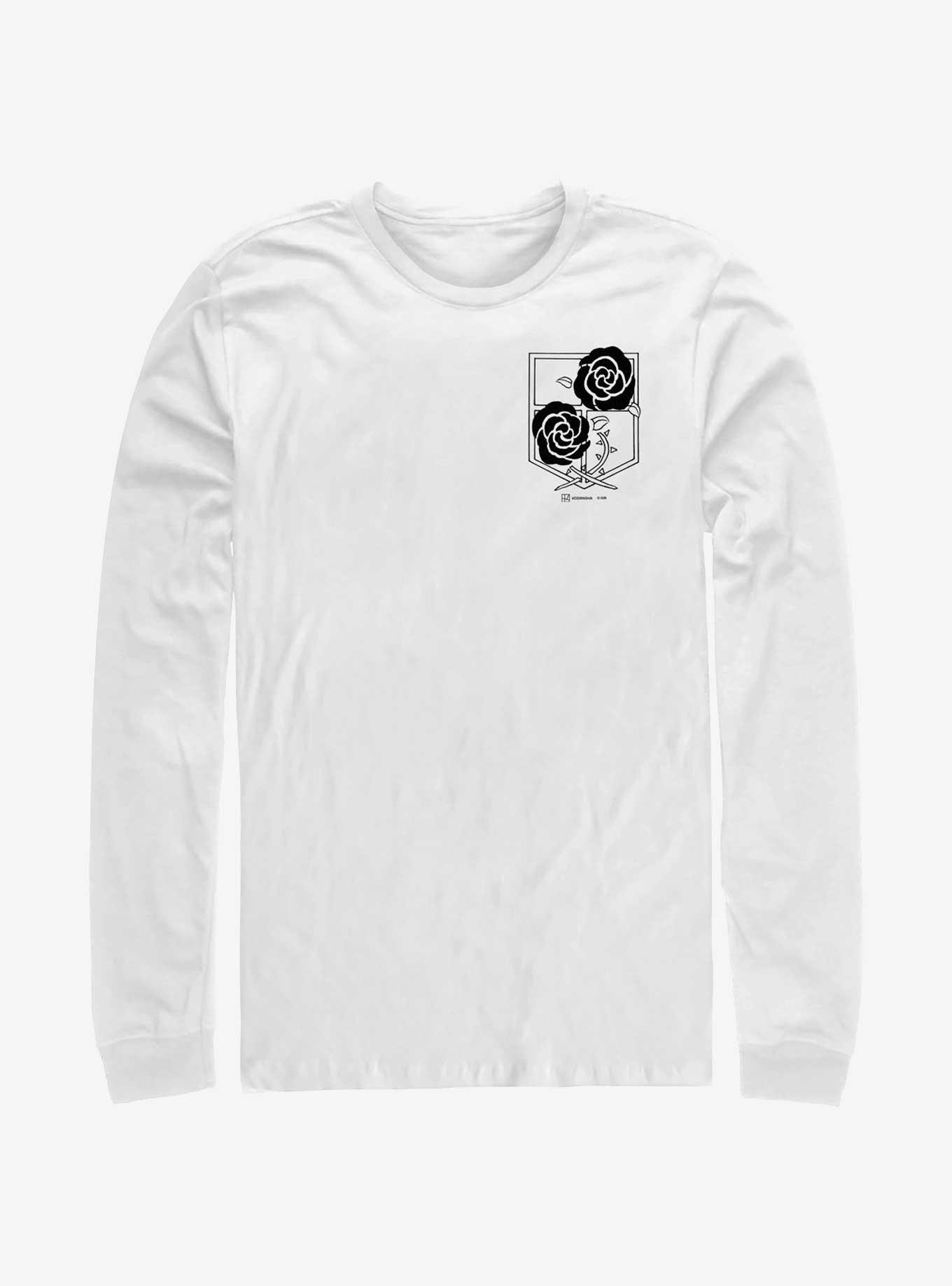 Attack On Titan The Garrison Long-Sleeve T-Shirt, WHITE, hi-res