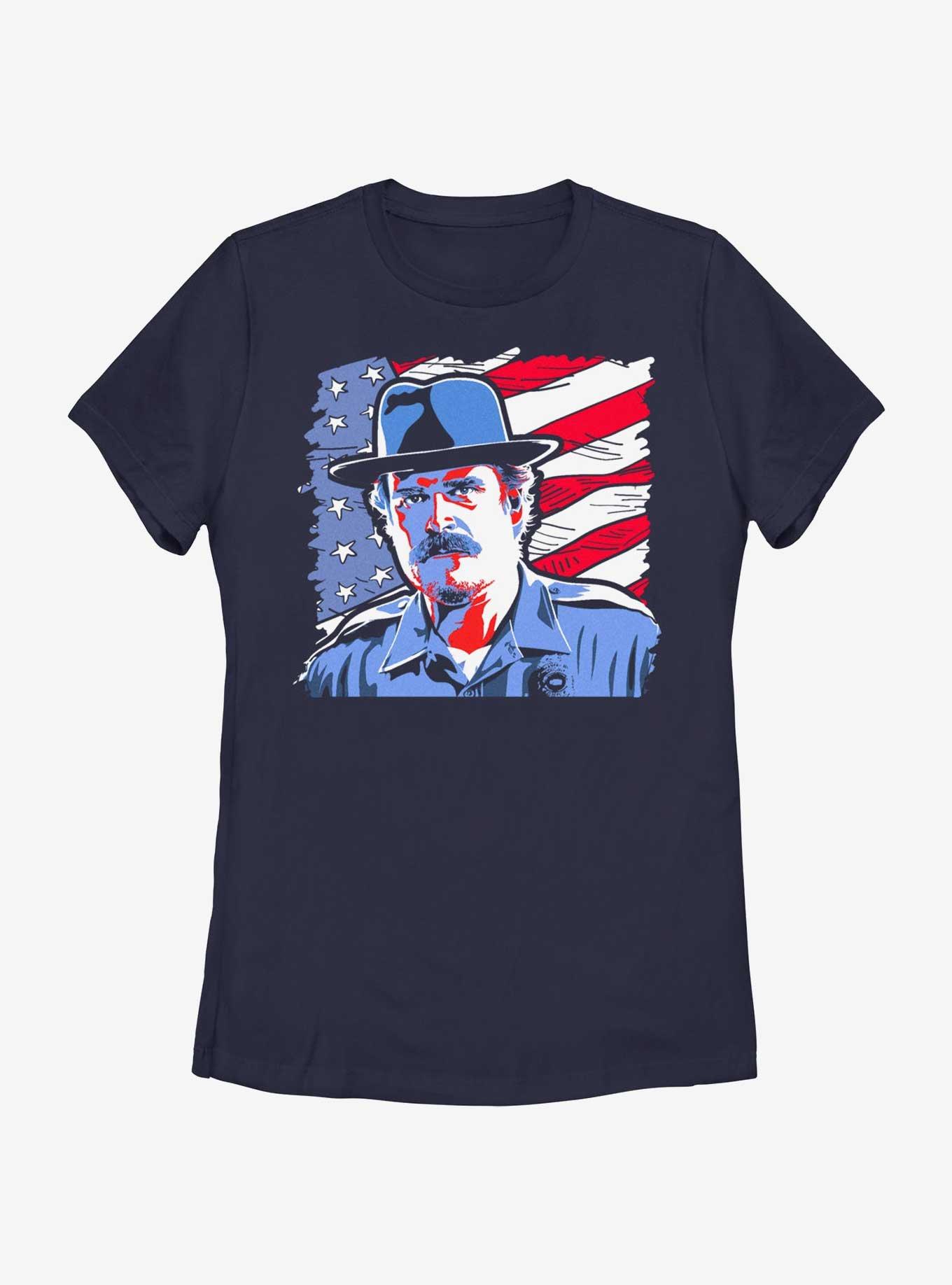 Stranger Things American Pride Hopper Womens T-Shirt, , hi-res