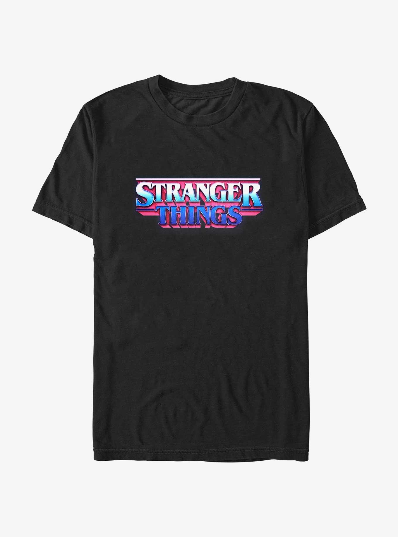 Stranger Things Retro Logo T-Shirt, BLACK, hi-res
