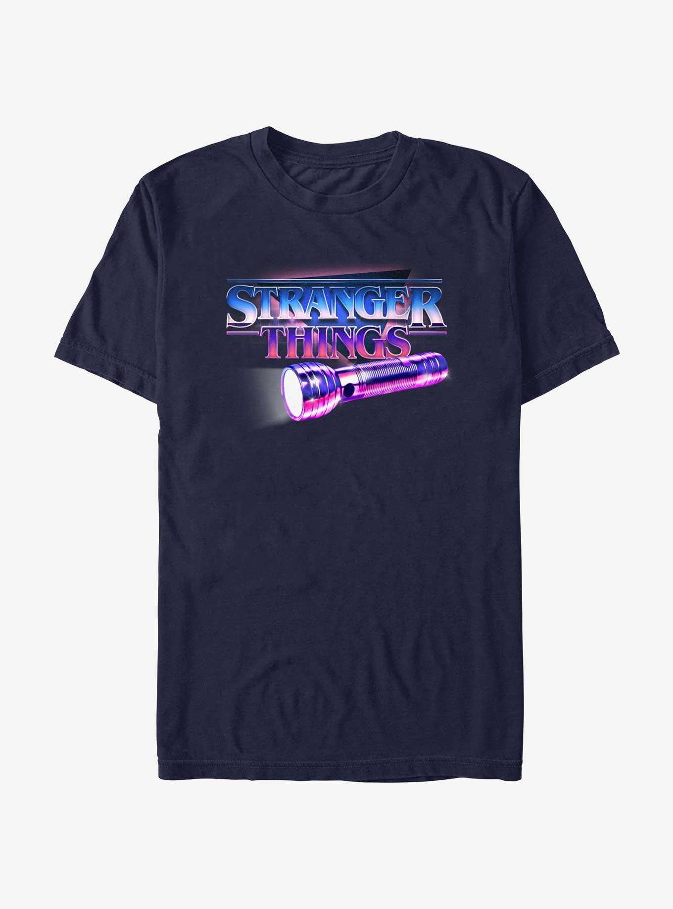 Stranger Things Retro Flashlight Logo T-Shirt, , hi-res