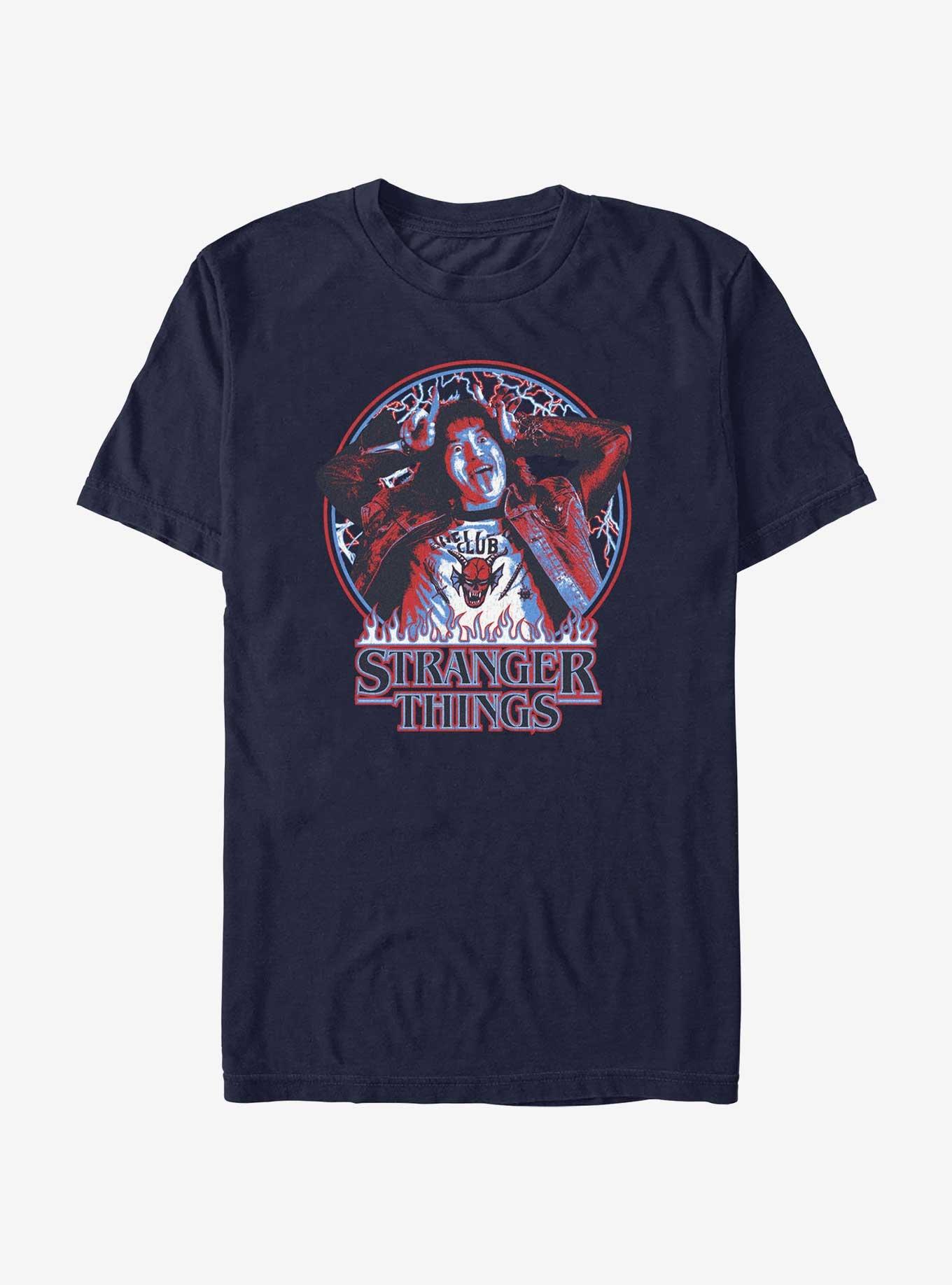 Stranger Things Eddie Munson Hellfire Allegiance T-Shirt, NAVY, hi-res