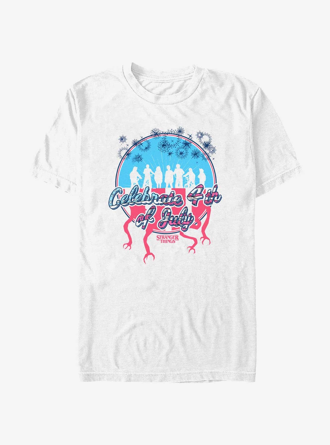 Stranger Things Hawkins Fourth of July T-Shirt, WHITE, hi-res