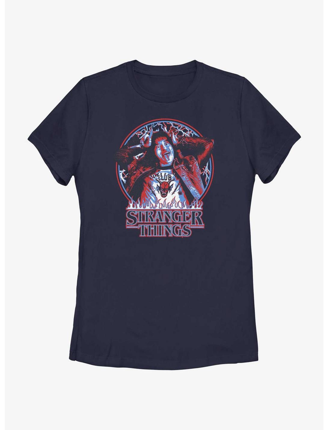 Stranger Things Eddie Munson Hellfire Allegiance Womens T-Shirt, NAVY, hi-res