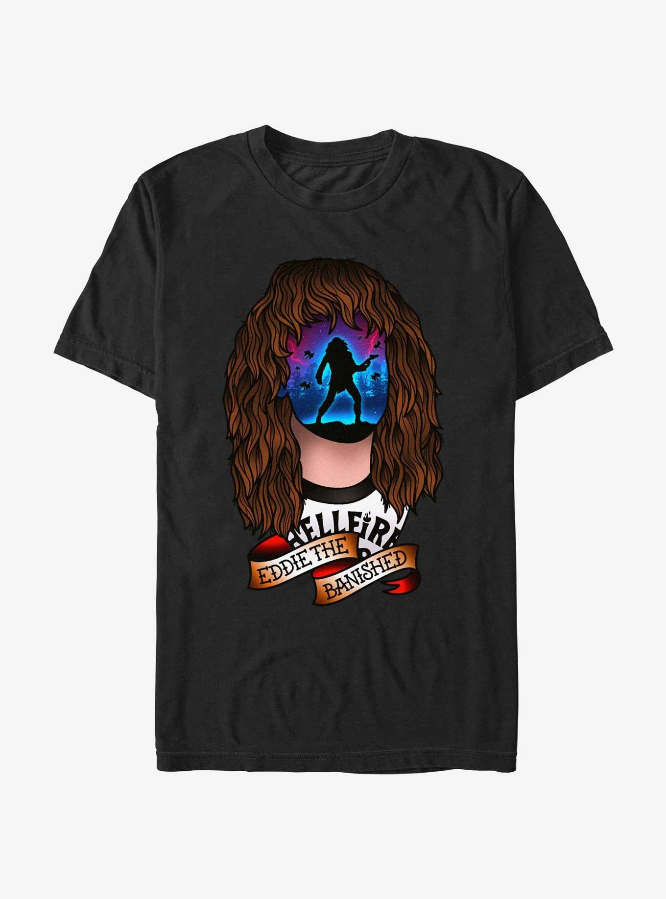 Stranger Things Tattoo Eddie T-Shirt, BLACK, hi-res