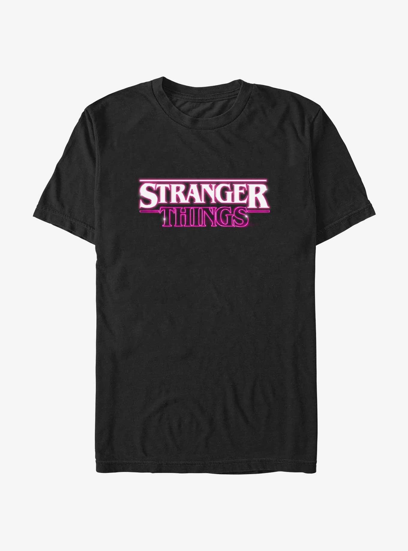 Stranger Things Logo Retro T-Shirt, BLACK, hi-res