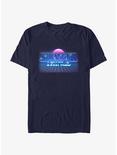 Stranger Things Retro Sun Logo T-Shirt, BLACK, hi-res