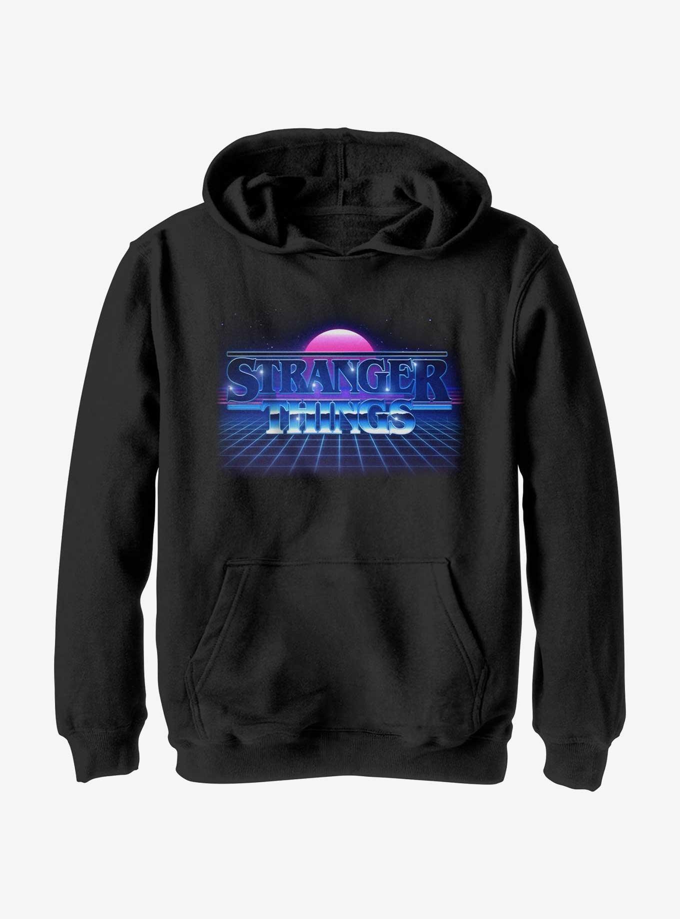 Stranger Things Retro Sun Logo Youth Hoodie, , hi-res