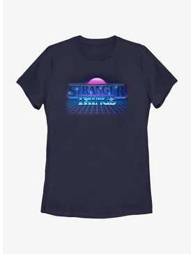 Stranger Things Retro Sun Logo Womens T-Shirt, , hi-res