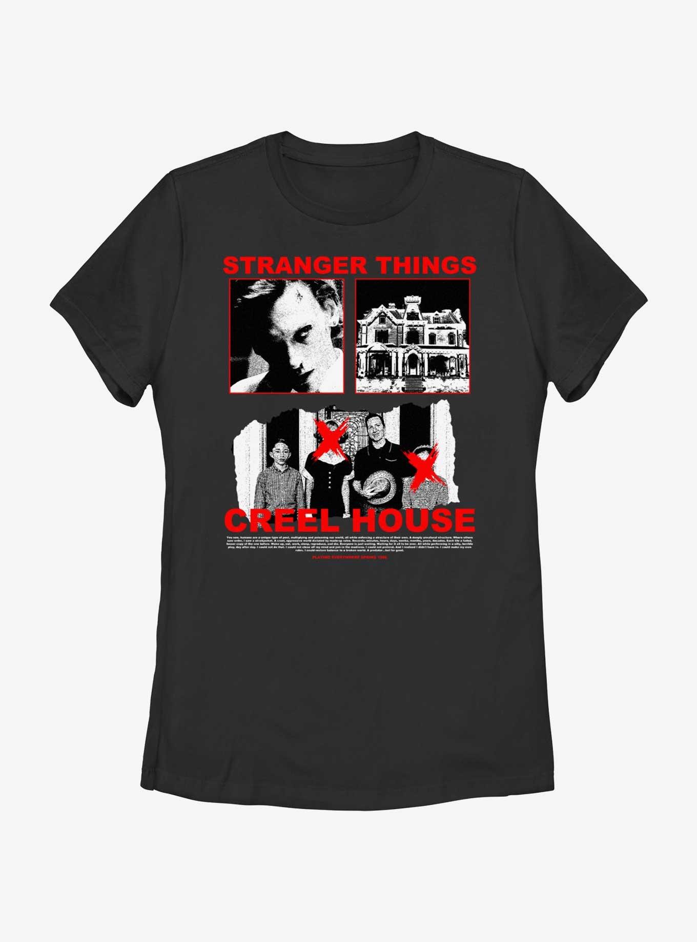 Stranger Things Creel House Womens T-Shirt, BLACK, hi-res