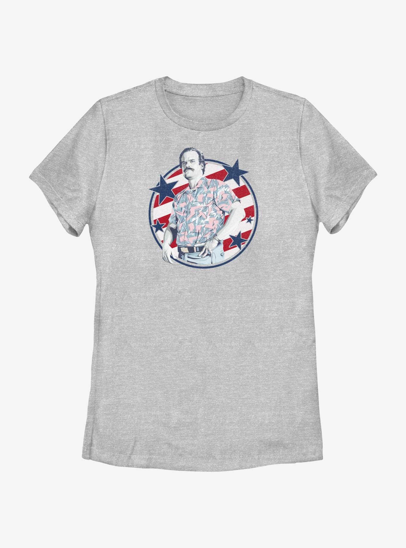 Stranger Things Hopper Stars And Stripes Womens T-Shirt