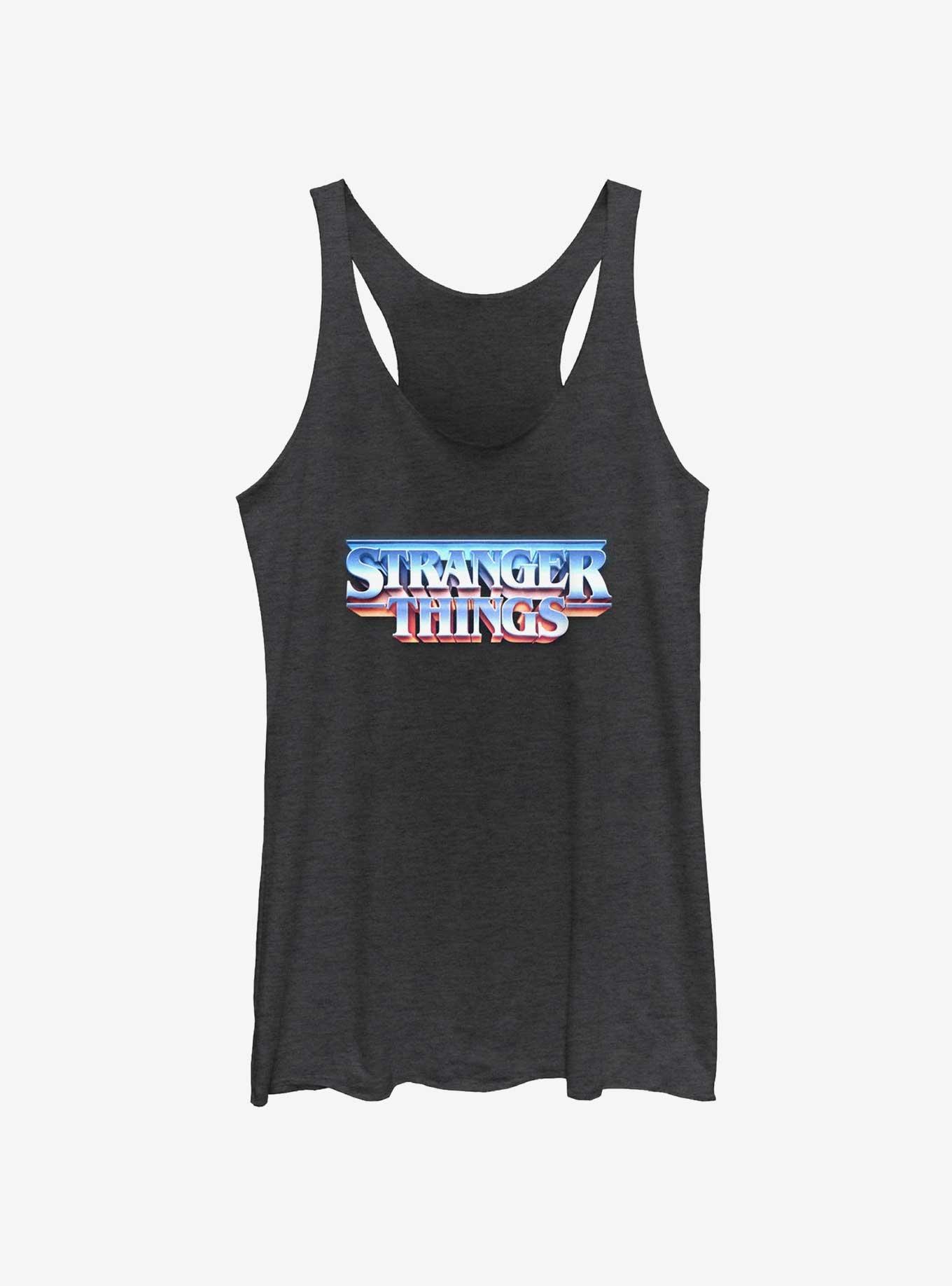 Stranger Things Metal Retro Logo Womens Tank Top, , hi-res