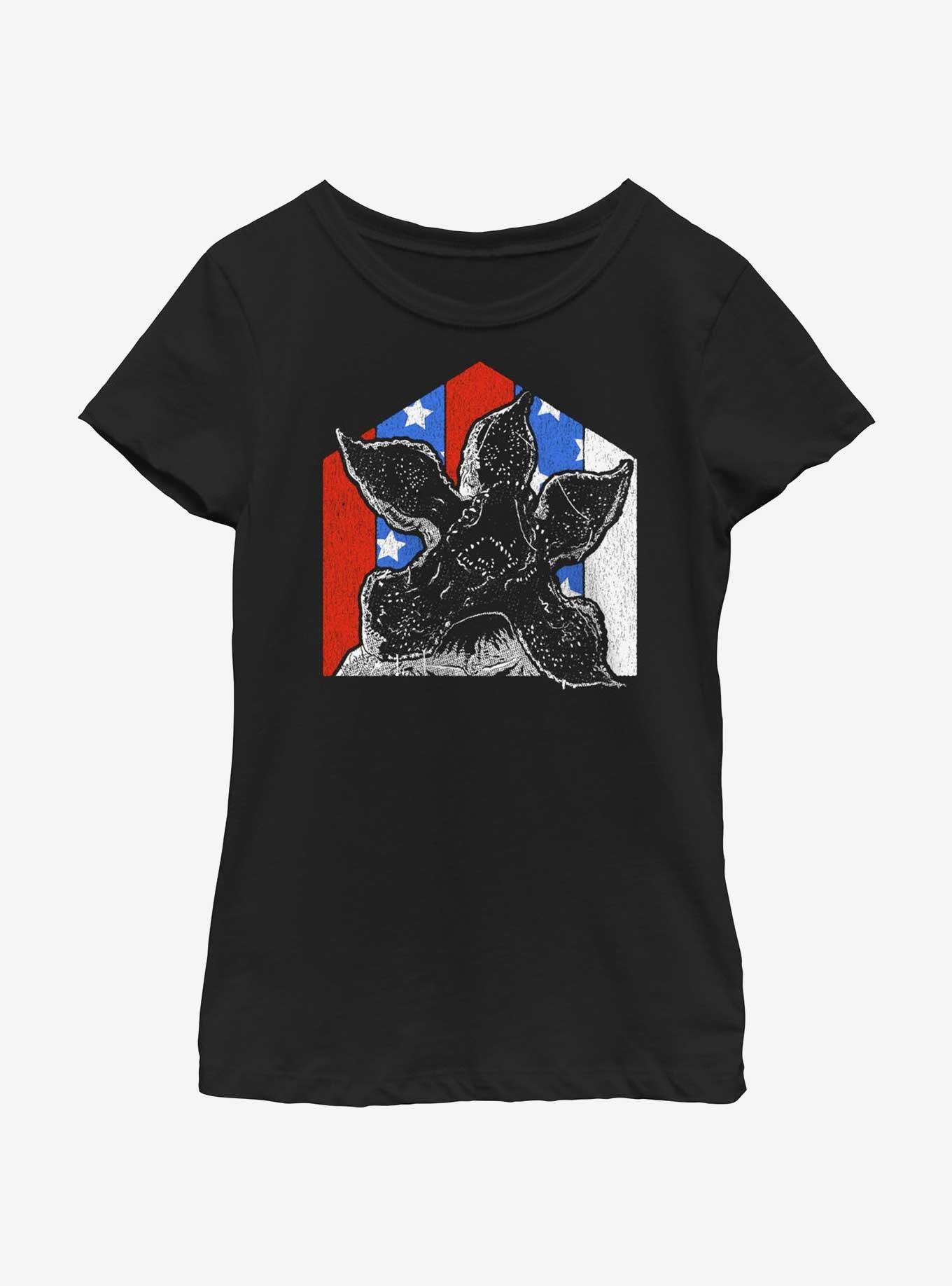 Stranger Things Demogorgon Badge Youth Girls T-Shirt, , hi-res