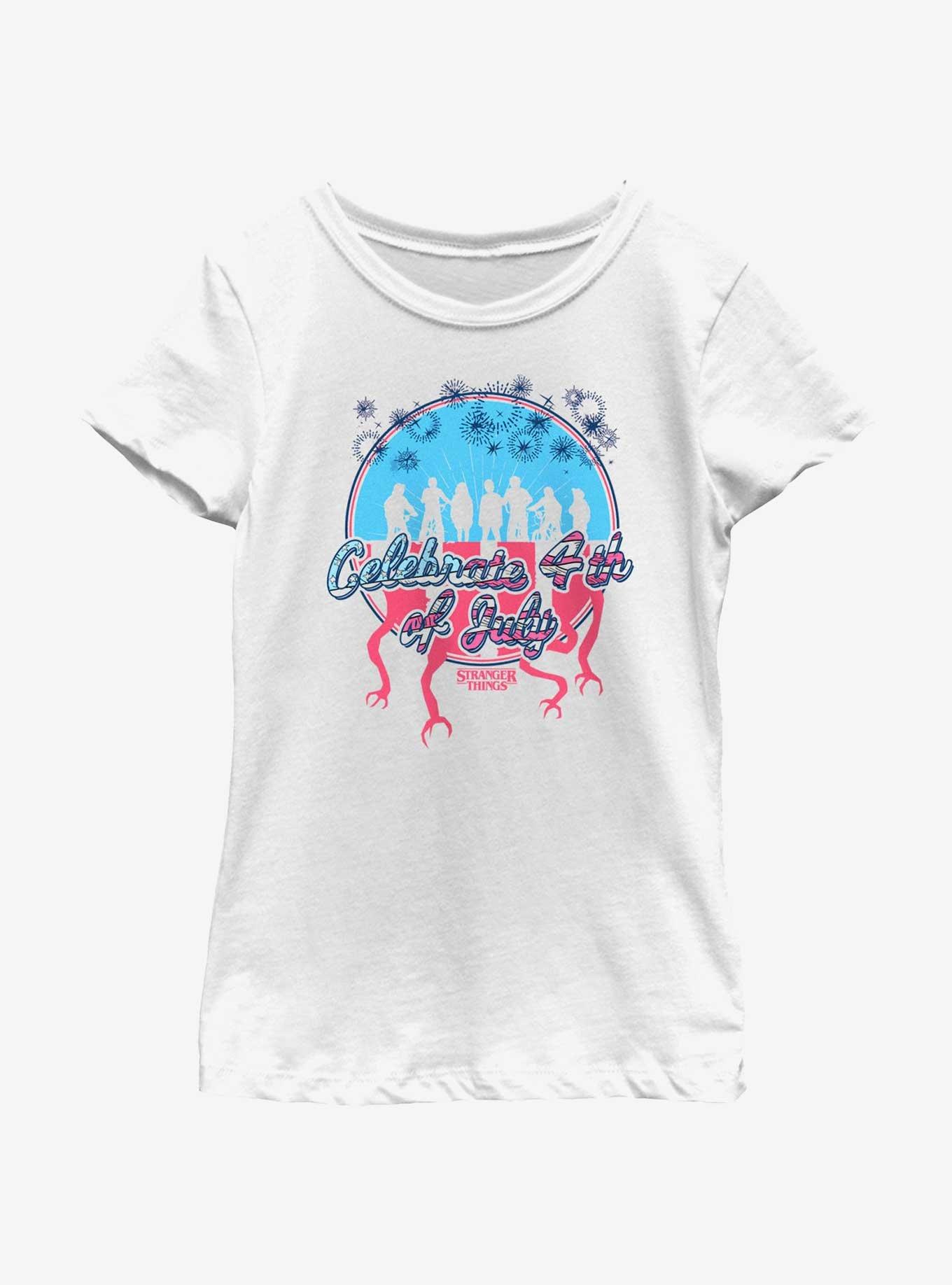 Stranger Things Hawkins Fourth of July Youth Girls T-Shirt, , hi-res