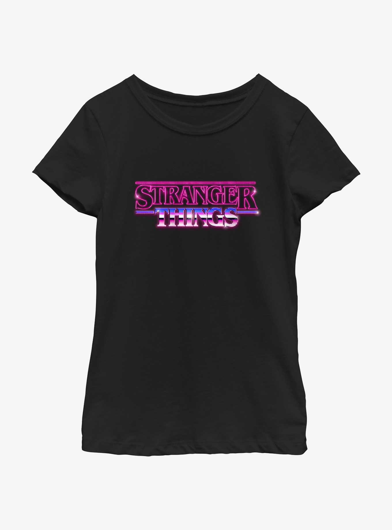 Stranger Things Logo Retro Youth Girls T-Shirt, , hi-res