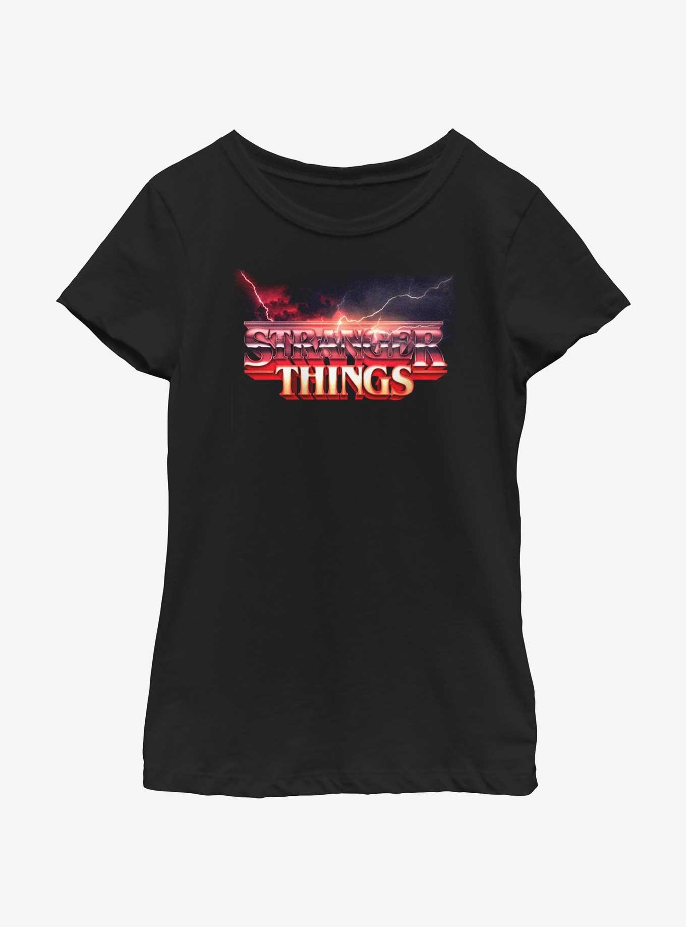 Stranger Things Storm Logo Youth Girls T-Shirt, , hi-res