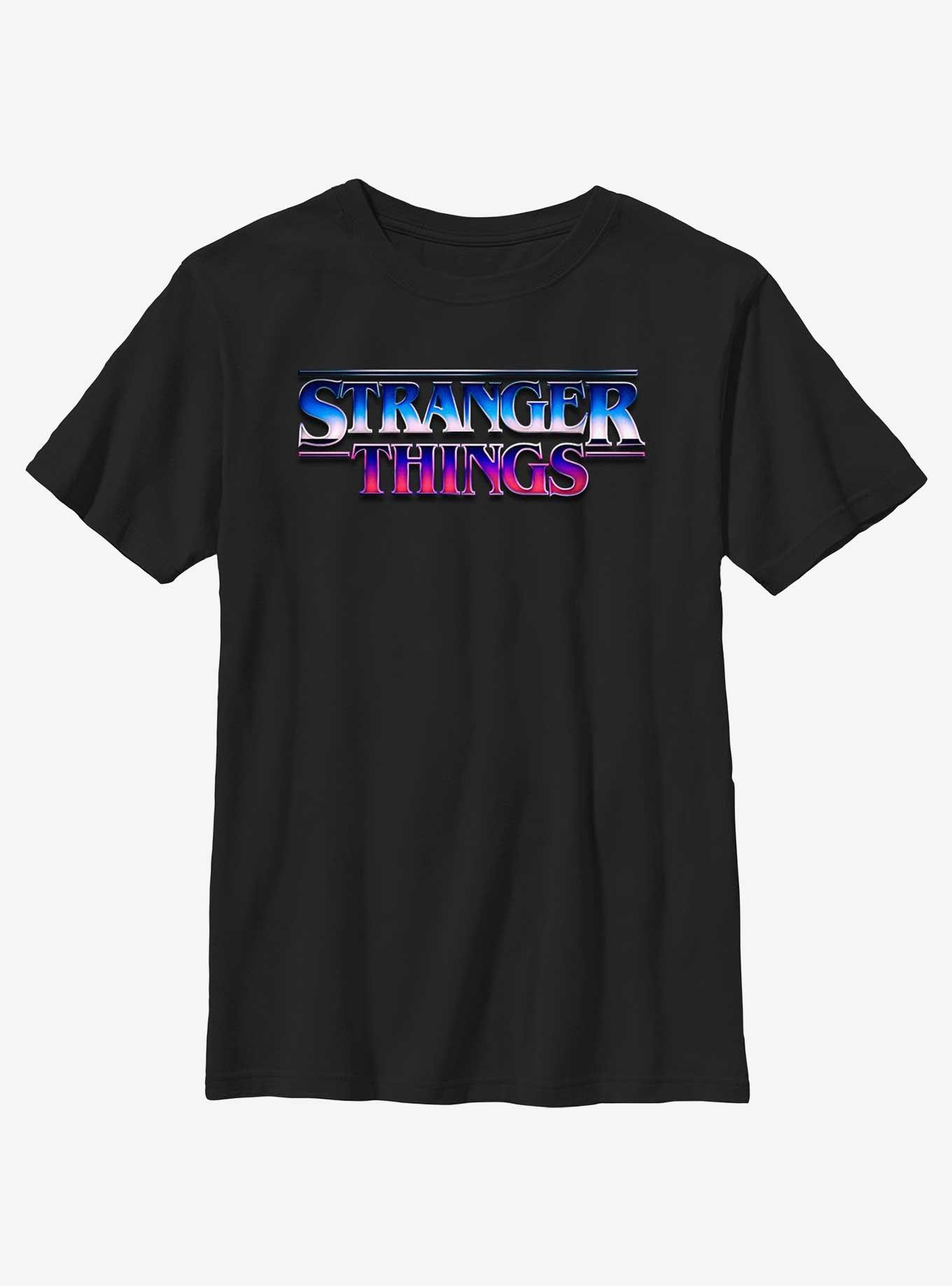 Stranger Things Metallic Logo Youth T-Shirt, , hi-res