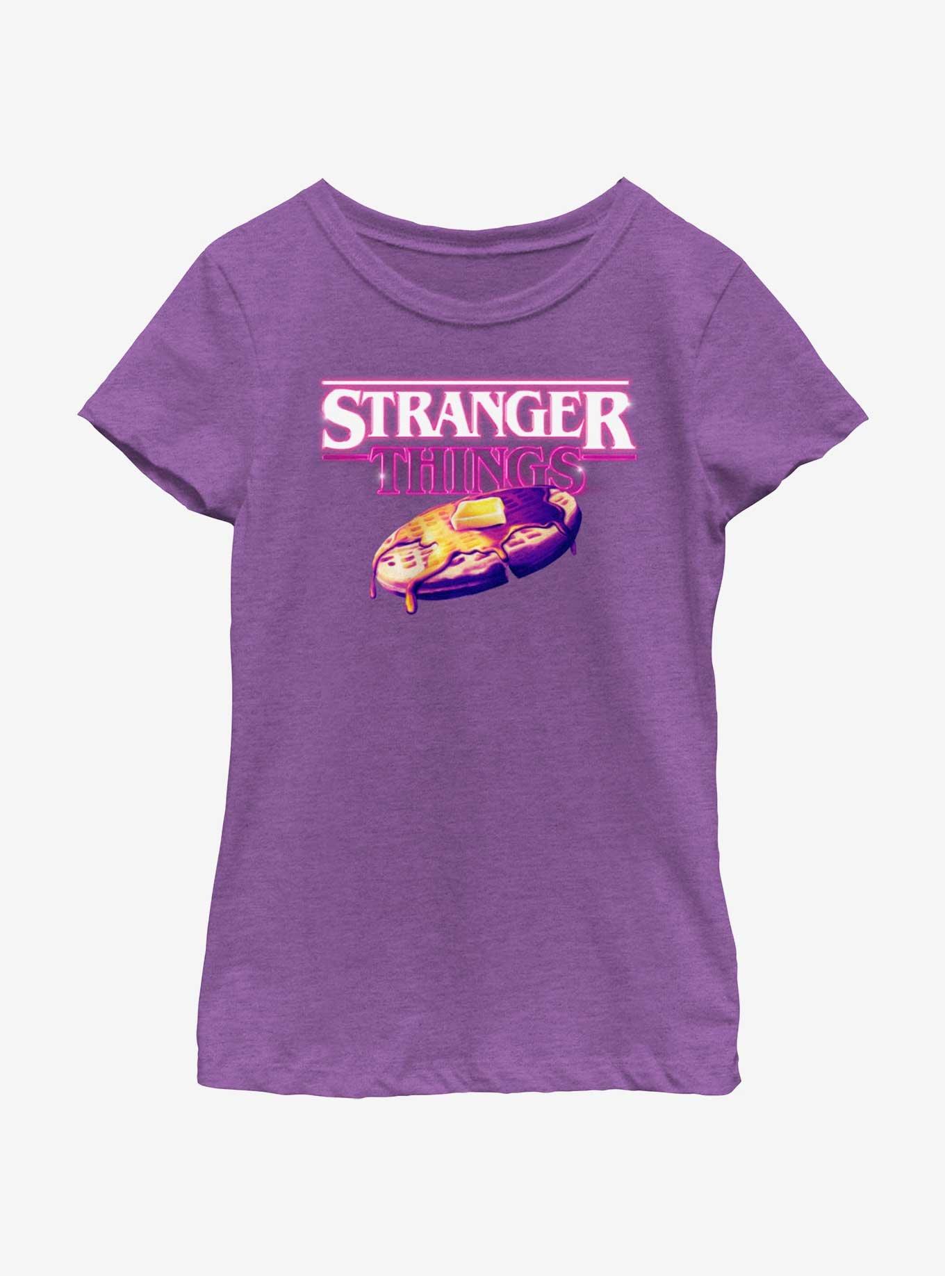 Stranger Things Retro Waffle Logo Youth Girls T-Shirt, , hi-res