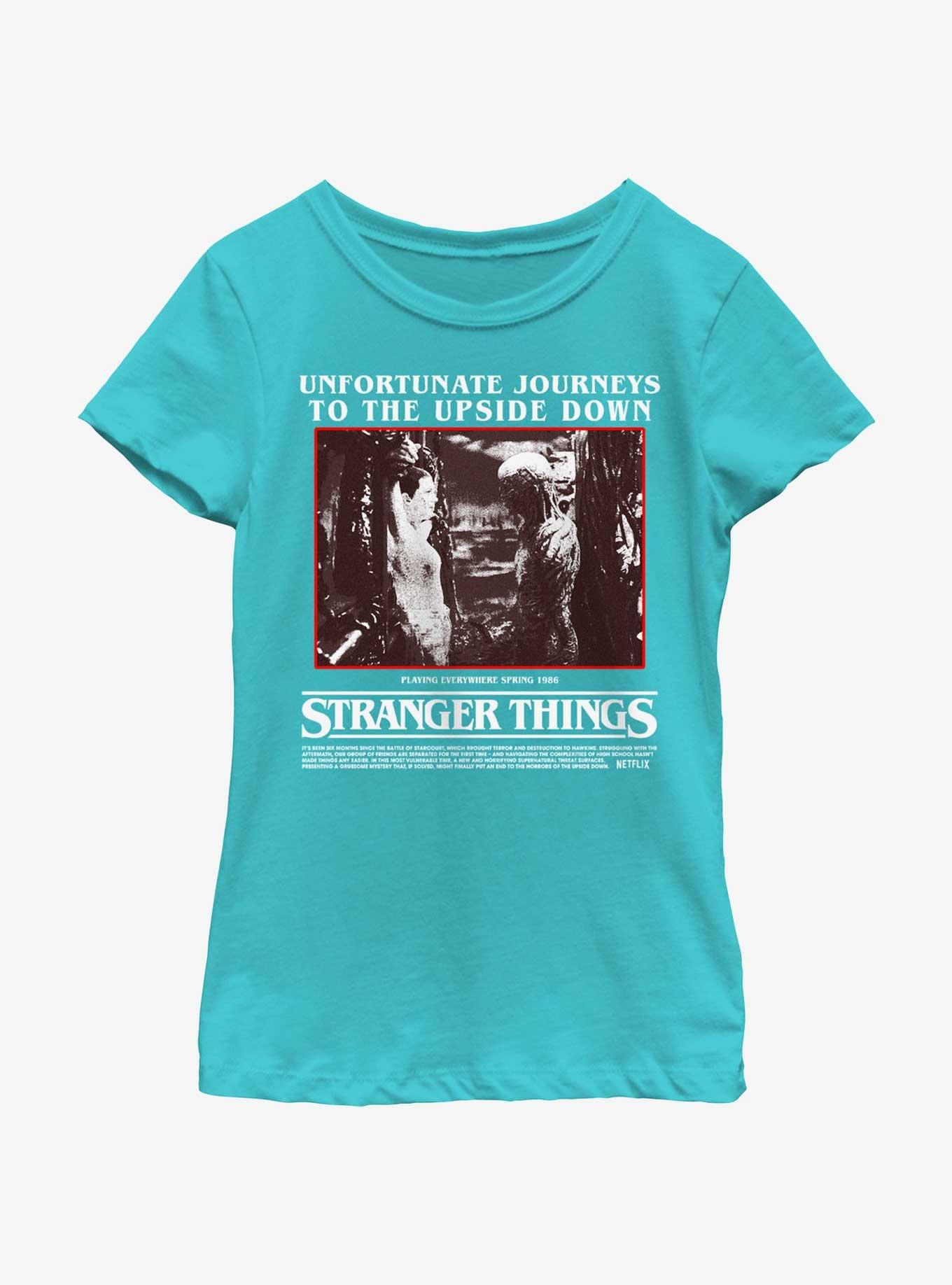 Stranger Things Unfortunate Journey Youth Girls T-Shirt, , hi-res