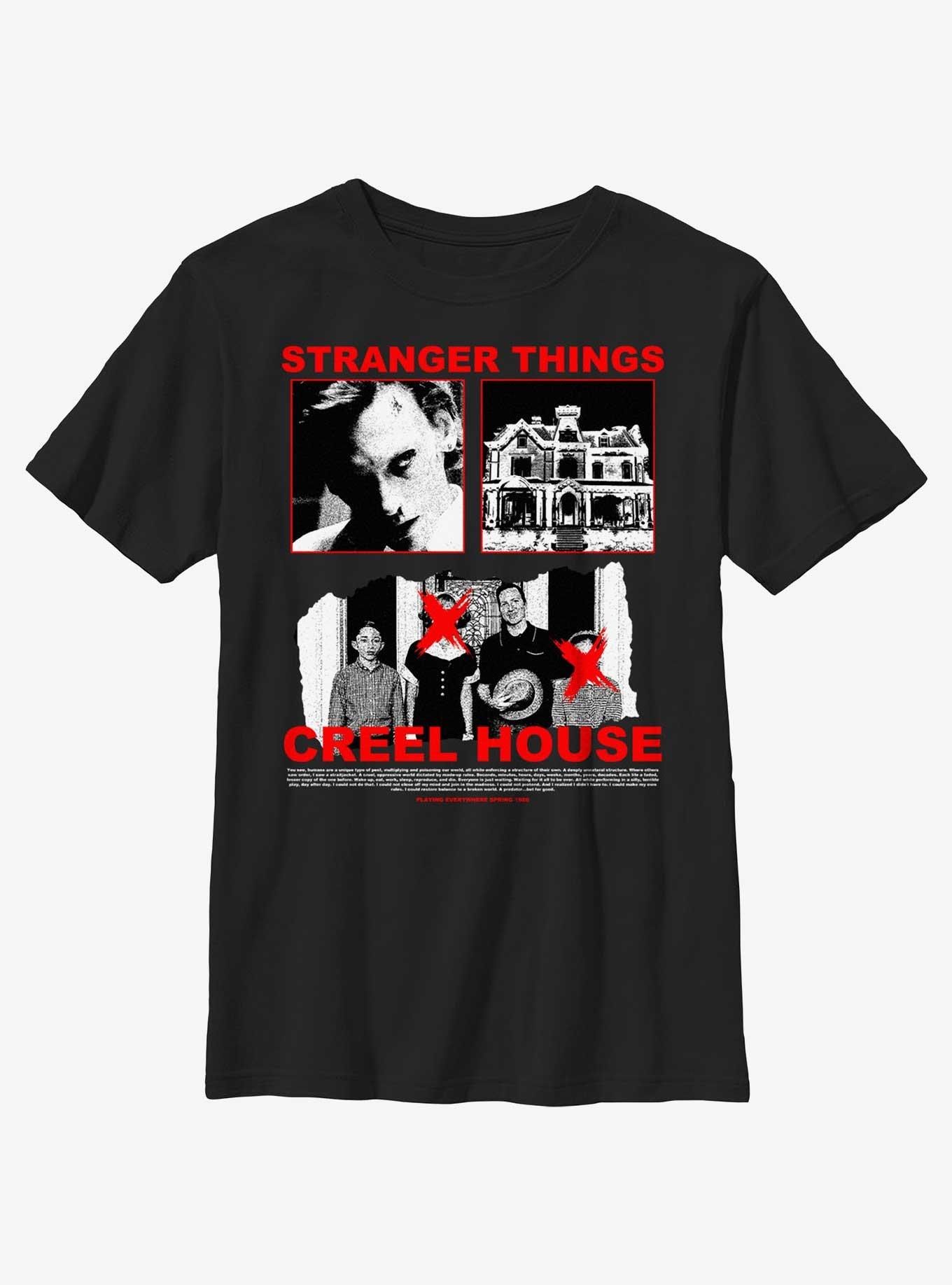 Stranger Things Creel House Youth T-Shirt, BLACK, hi-res