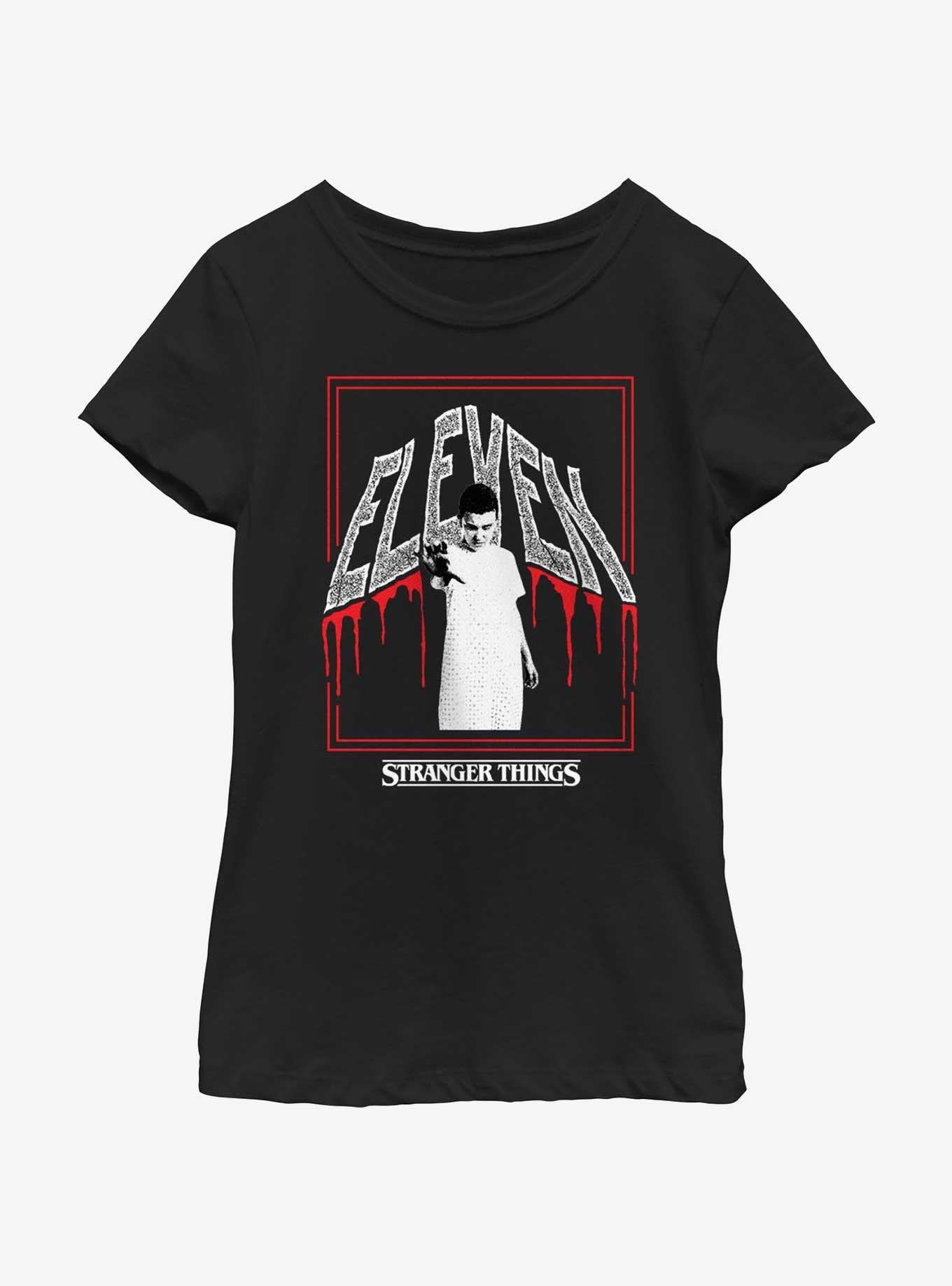 Stranger Things Eleven Boxed Youth Girls T-Shirt, BLACK, hi-res