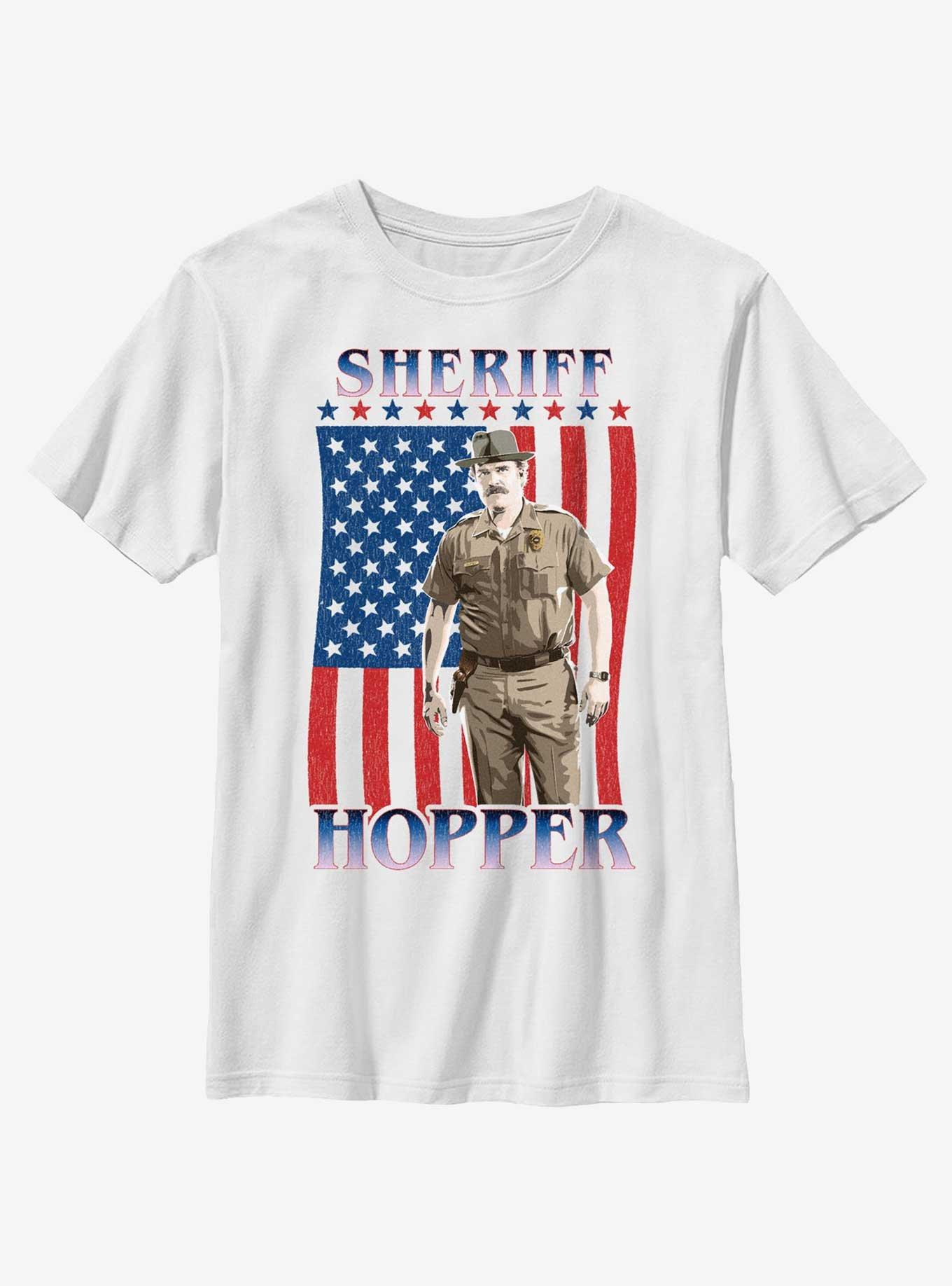 Stranger Things Sheriff Hopper On The 4Th Youth T-Shirt, , hi-res