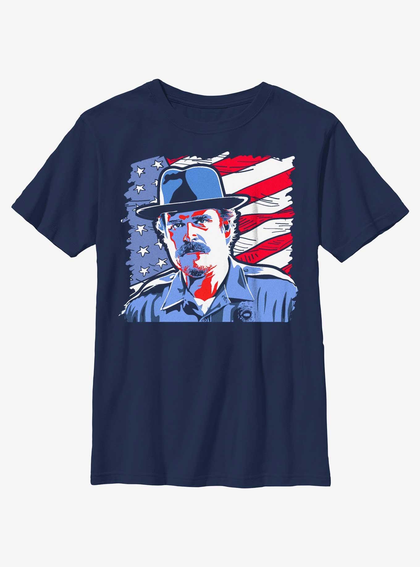 Stranger Things American Pride Hopper Youth T-Shirt, , hi-res