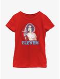 Stranger Things Tonal Eleven Youth Girls T-Shirt, RED, hi-res