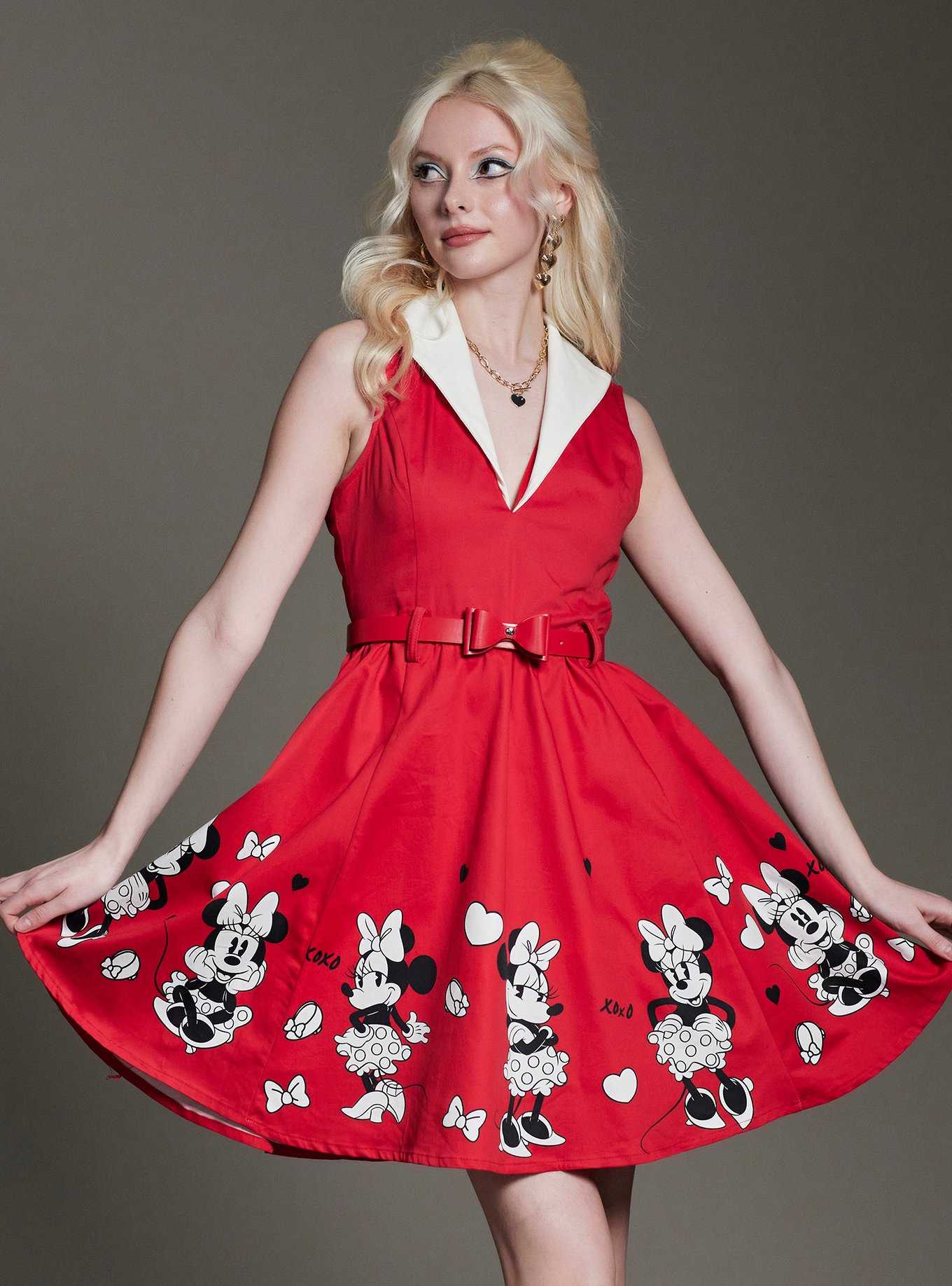 Her Universe Disney Minnie Mouse Retro Dress With Belt Her Universe Exclusive, , hi-res