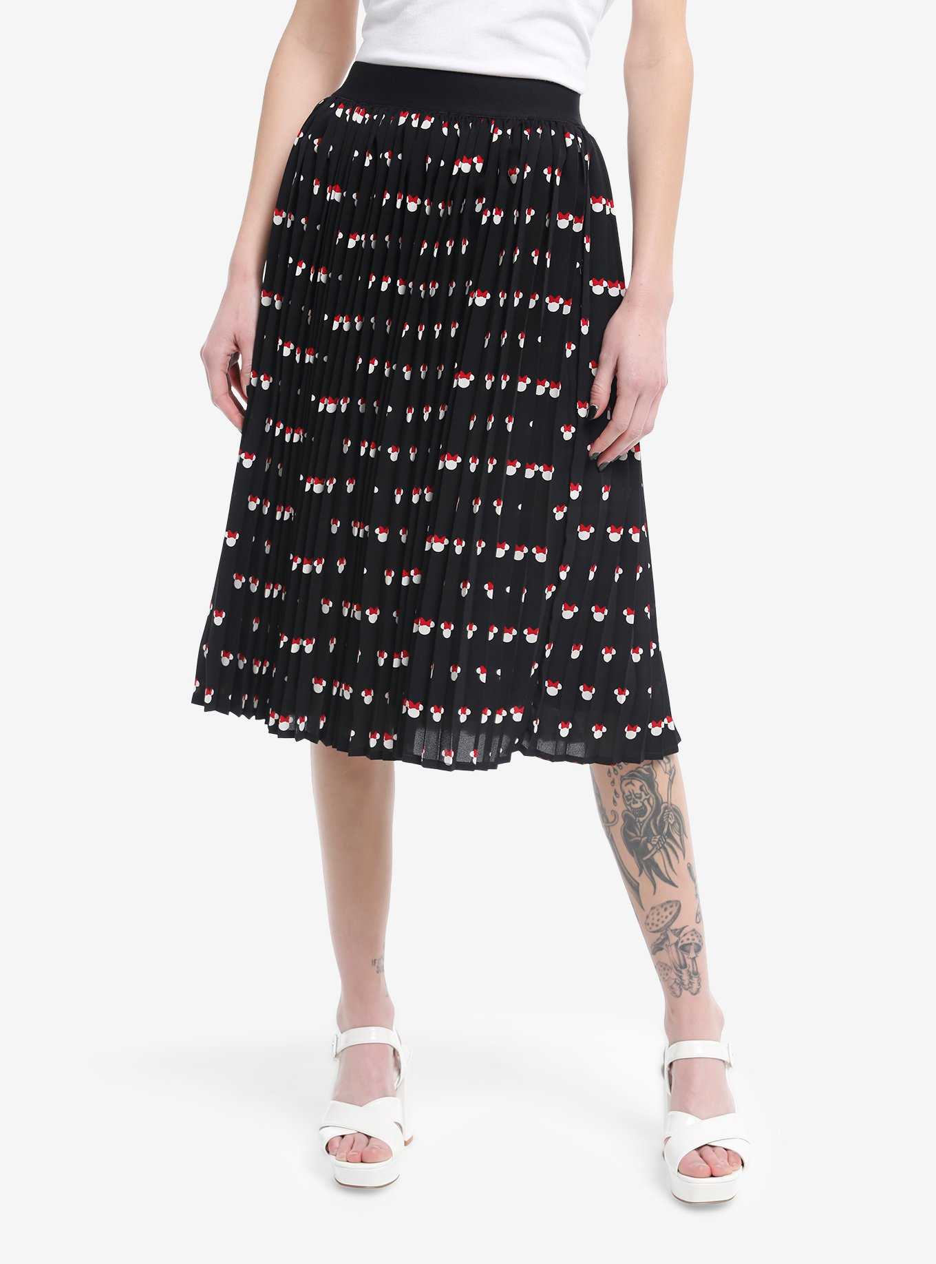 Her Universe Disney Minnie Mouse Pleated Midi Skirt Her Universe Exclusive, , hi-res