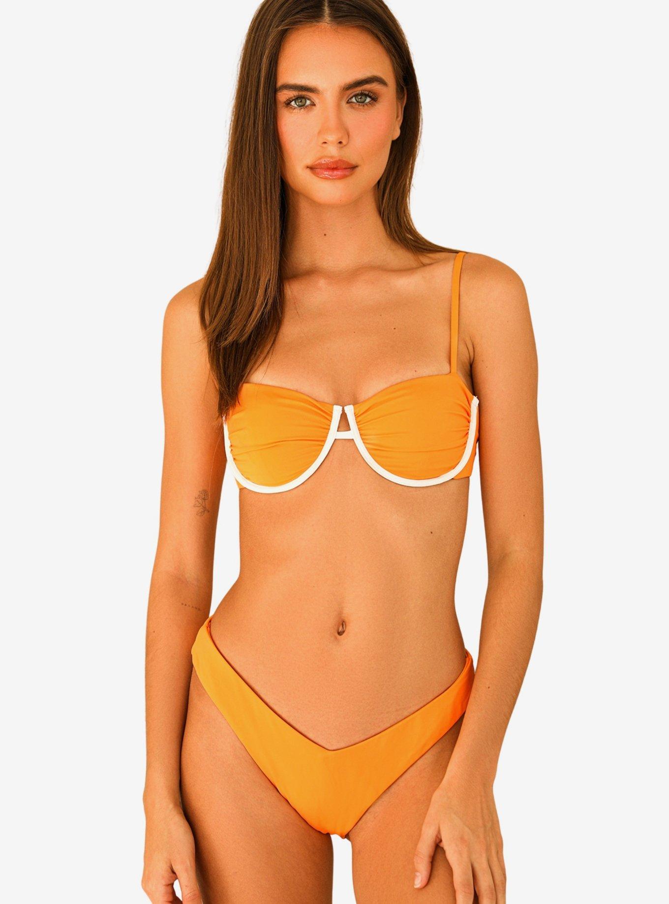 Dippin' Daisy's Starlight Swim Top Creamsicle Orange, ORANGE, hi-res