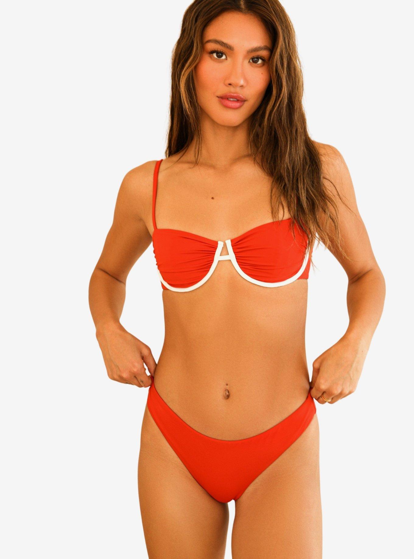 Dippin' Daisy's Starlight Swim Top Poppy Red, , hi-res