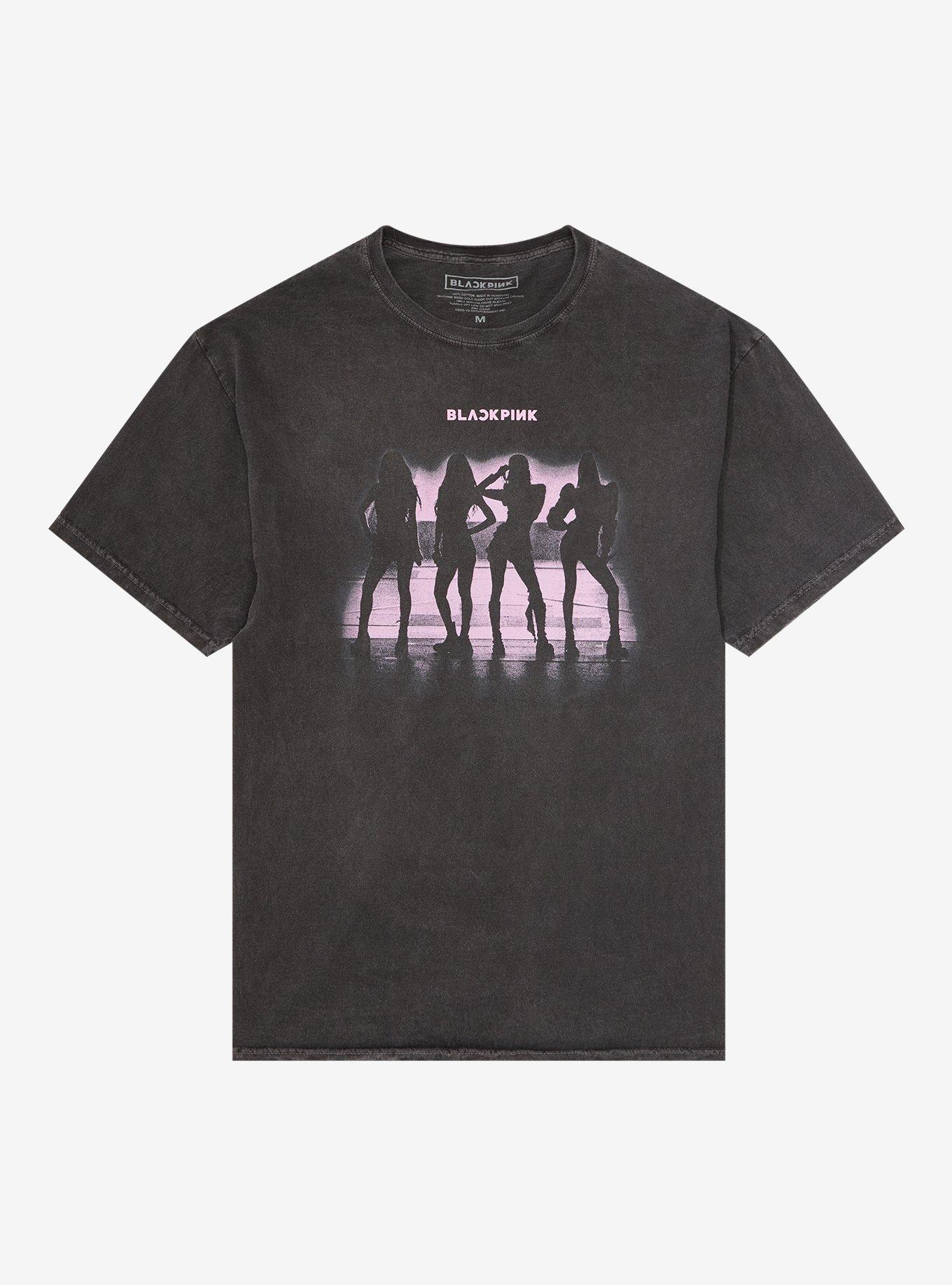 BLACKPINK Silhouette Dark Wash T-Shirt, BLACK, hi-res