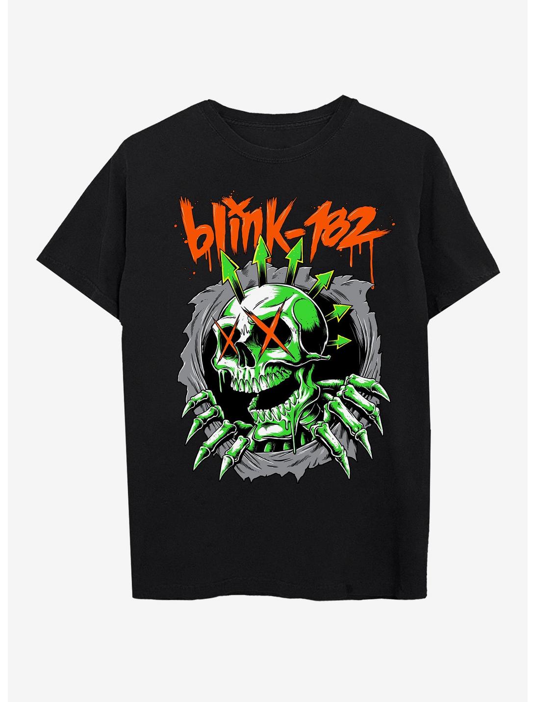 Blink-182 Punk Skeleton T-Shirt, BLACK, hi-res
