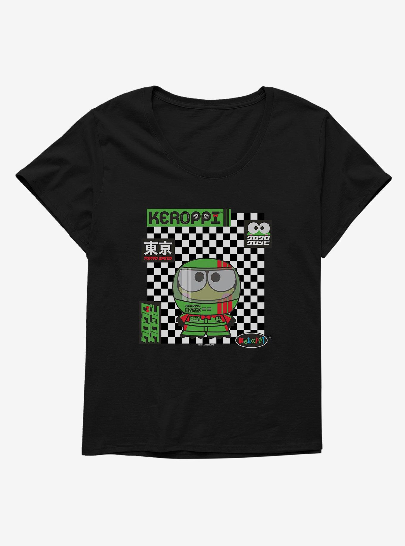 Hello Kitty And Friends Keroppi Tokyo Speed Girls T-Shirt Plus Size, BLACK, hi-res