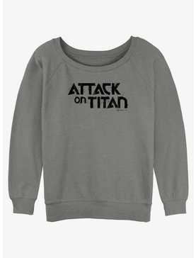 Attack On Titan Logo Girls Slouchy Sweatshirt, , hi-res