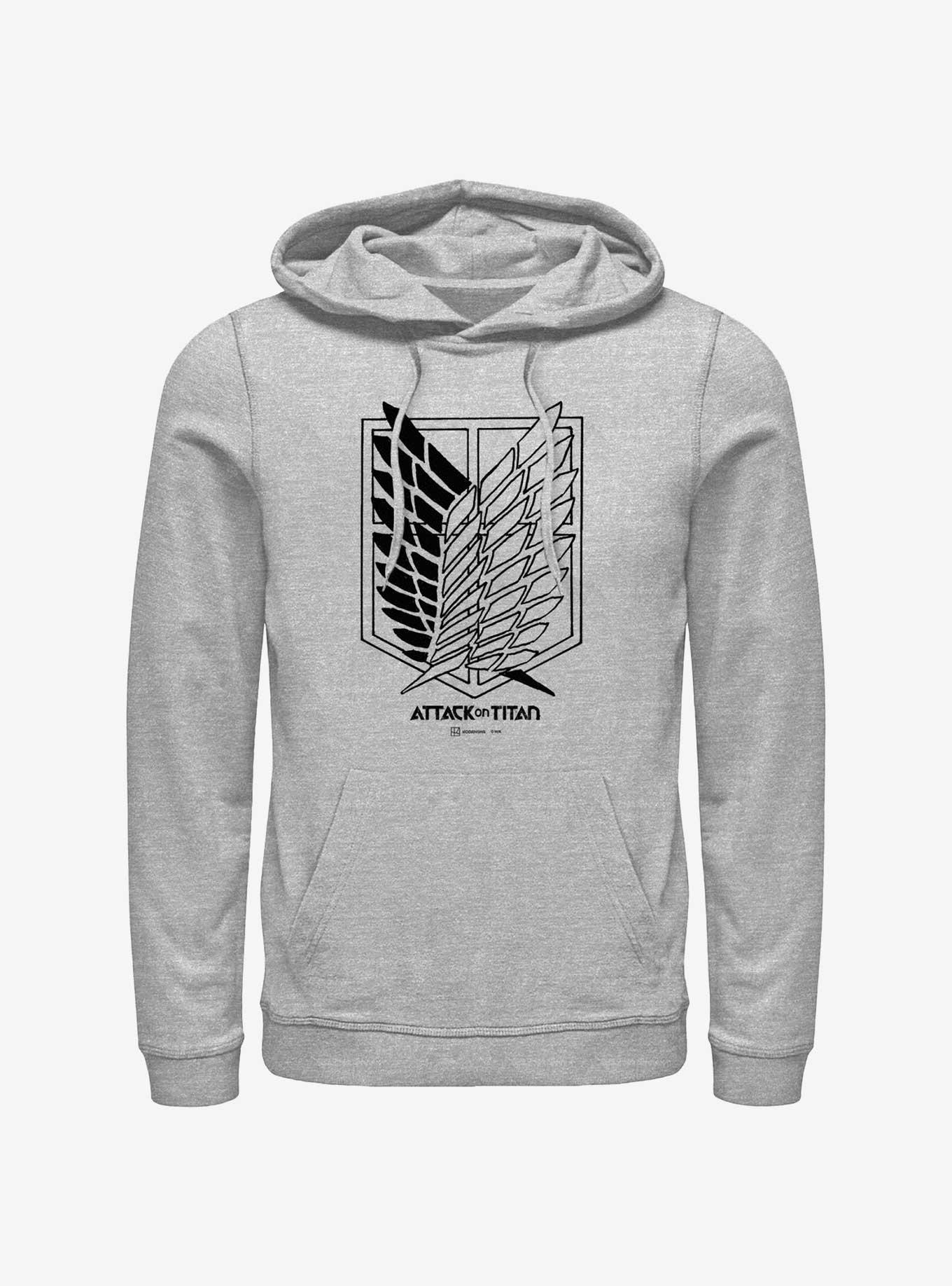 Attack On Titan Scout Regiment Title Logo Hoodie