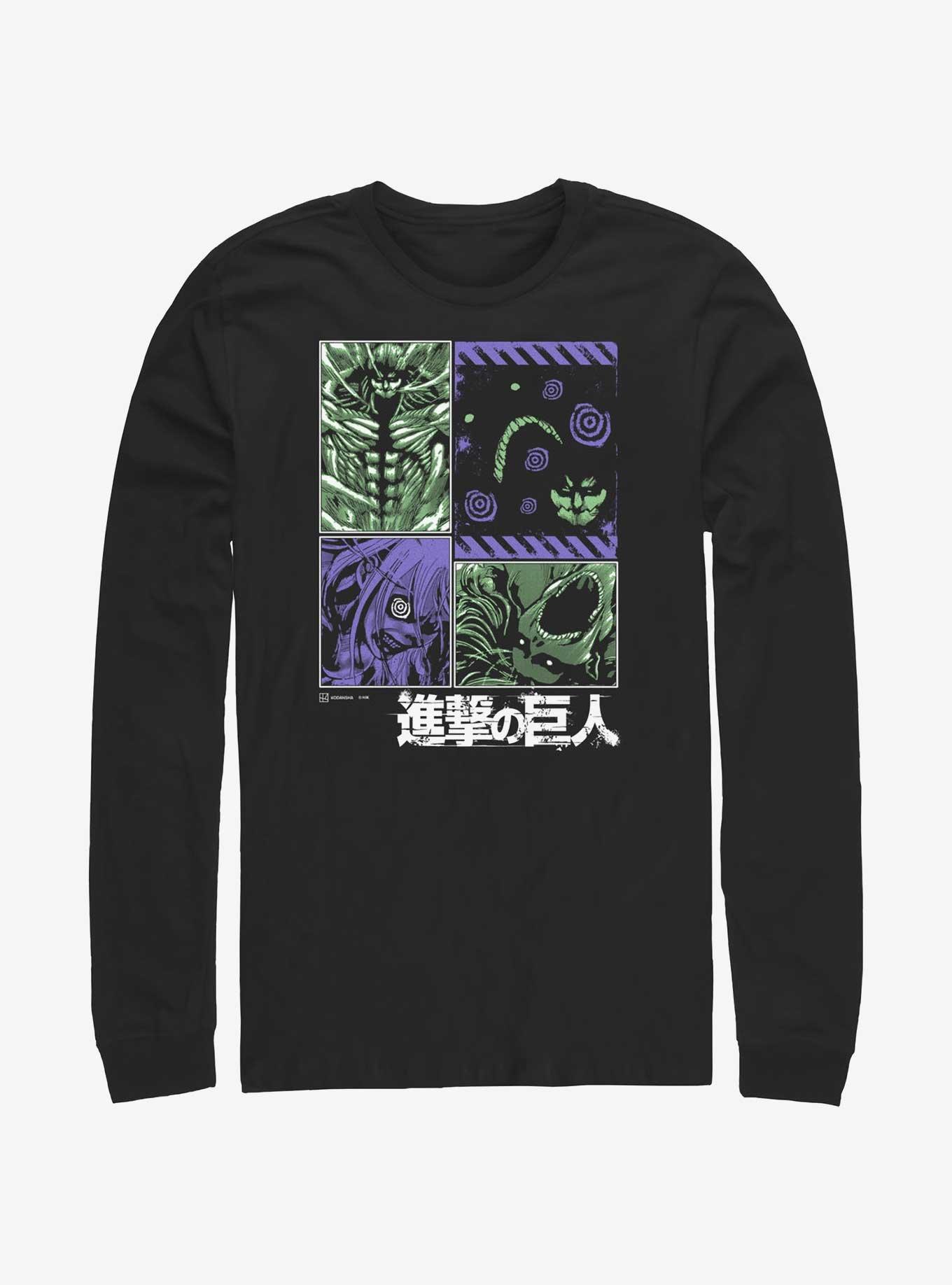 Attack On Titan Titans Manga Panels Long-Sleeve T-Shirt, , hi-res