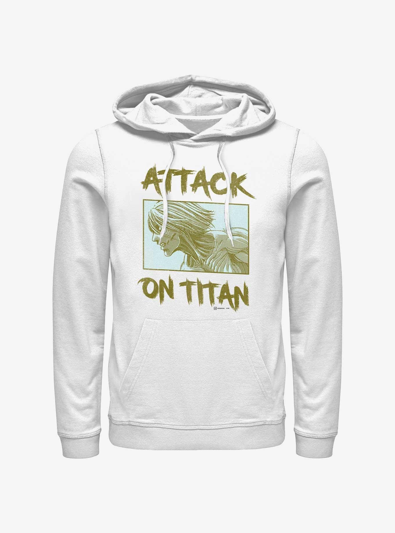 Attack On Titan Female Titan Panel Hoodie, WHITE, hi-res