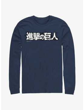 Attack On Titan Japanese Manga Logo Long-Sleeve T-Shirt, , hi-res